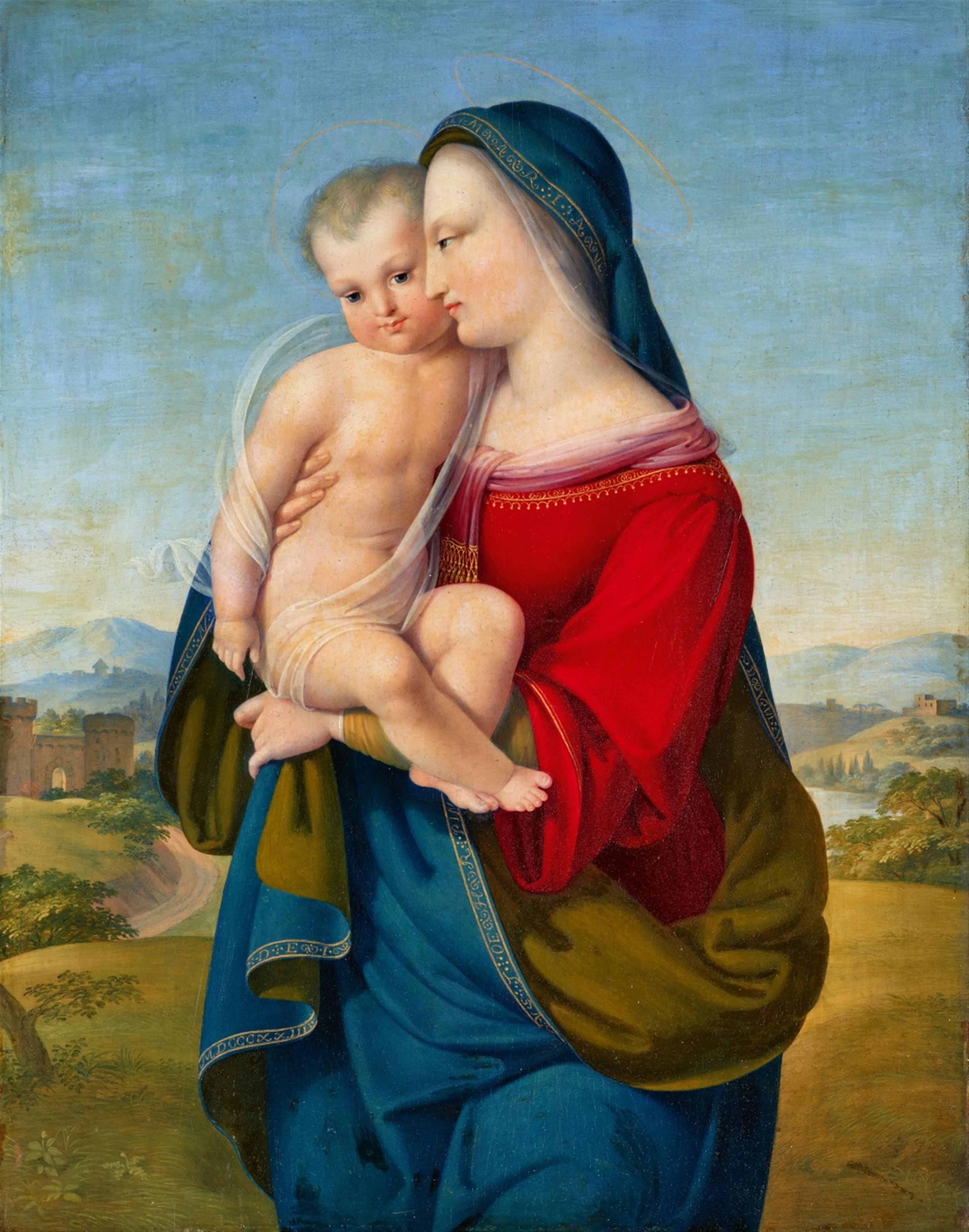 Philipp Stöhr - Madonna mit Kind vor weiter Landschaft - image-1