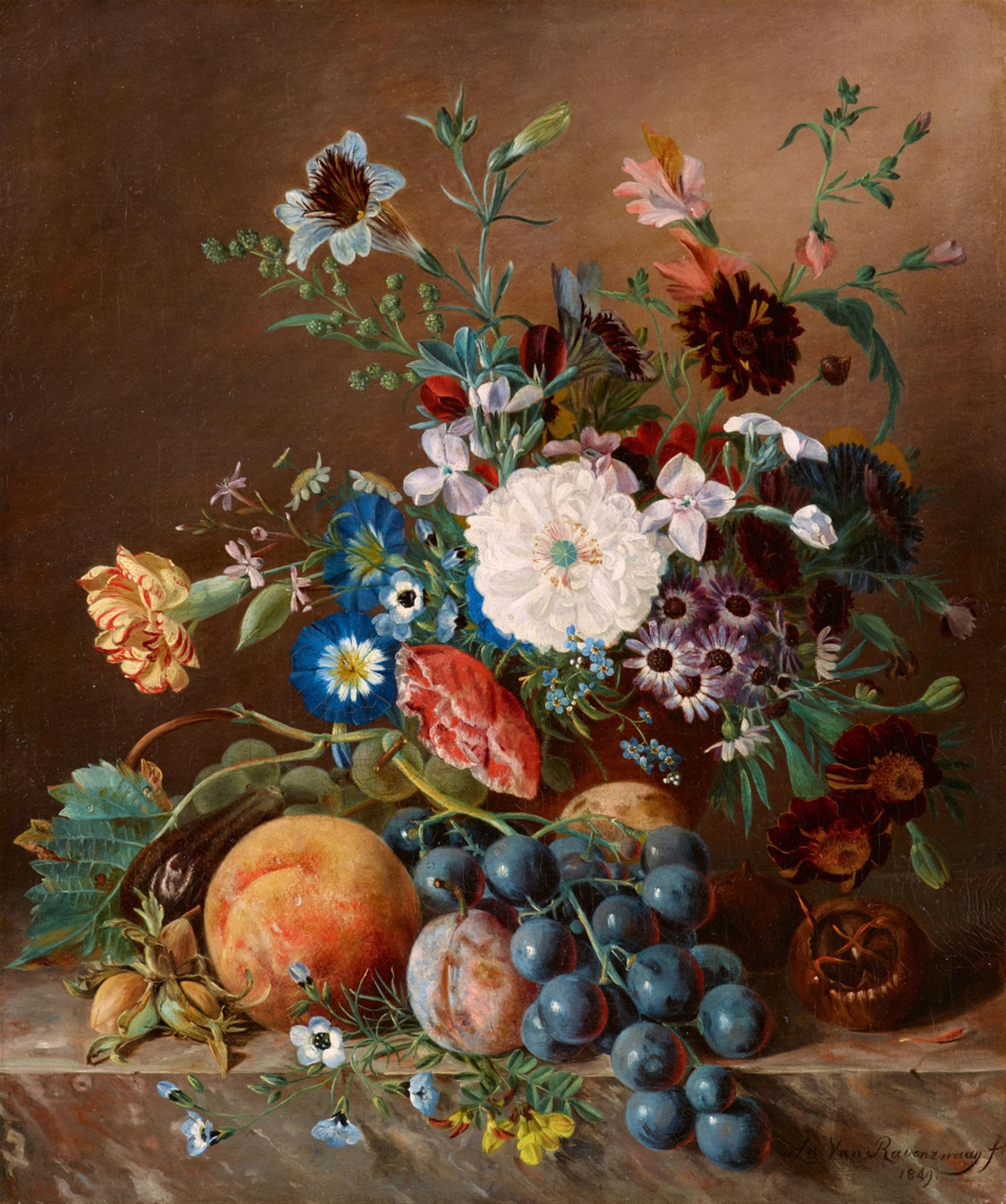Adriana van Ravenswaay - Still Life with Flowers and Fruits - image-1
