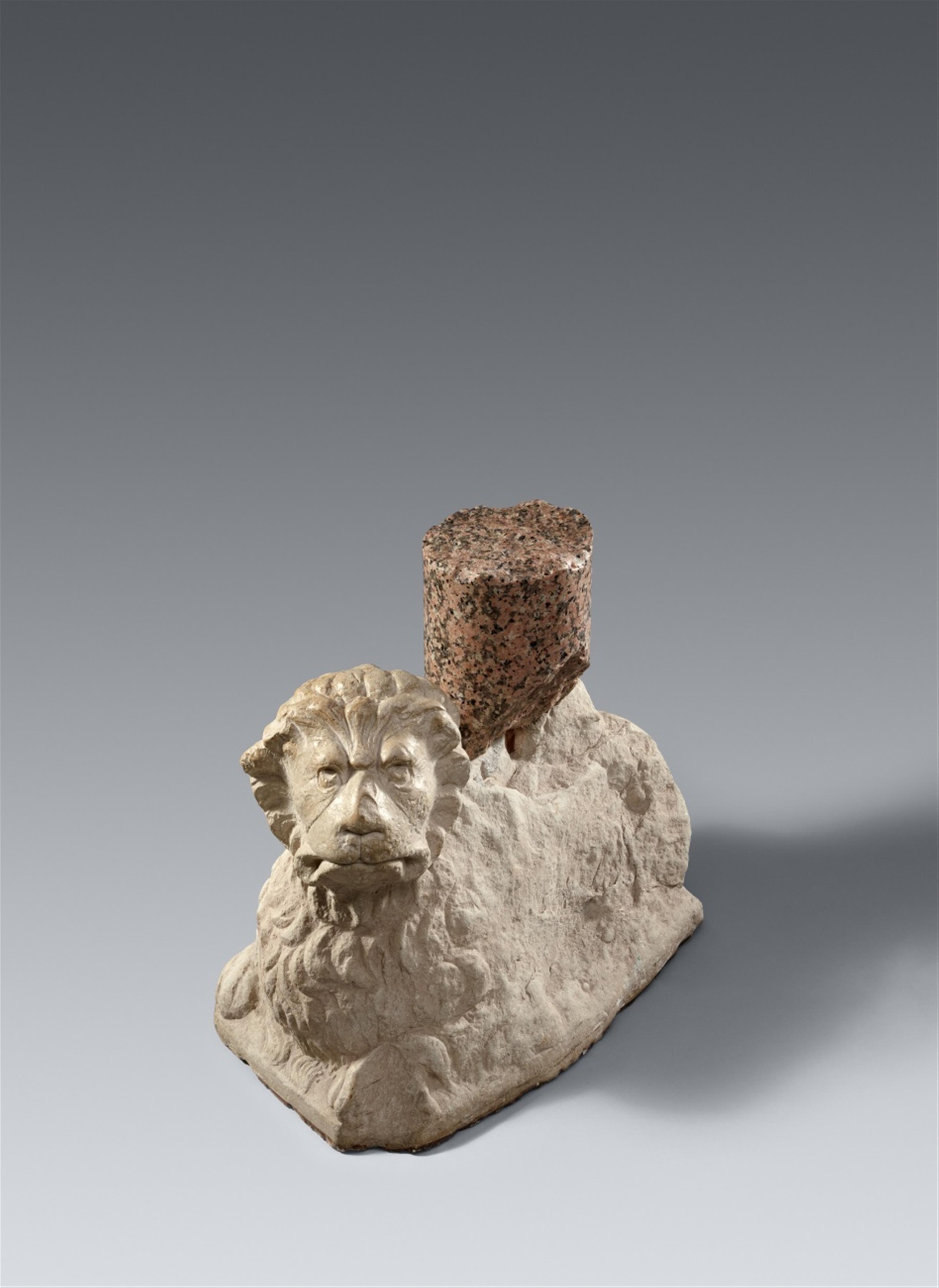 Süditalien 14. Jahrhundert - Zwei Säulen tragende Löwen - image-1