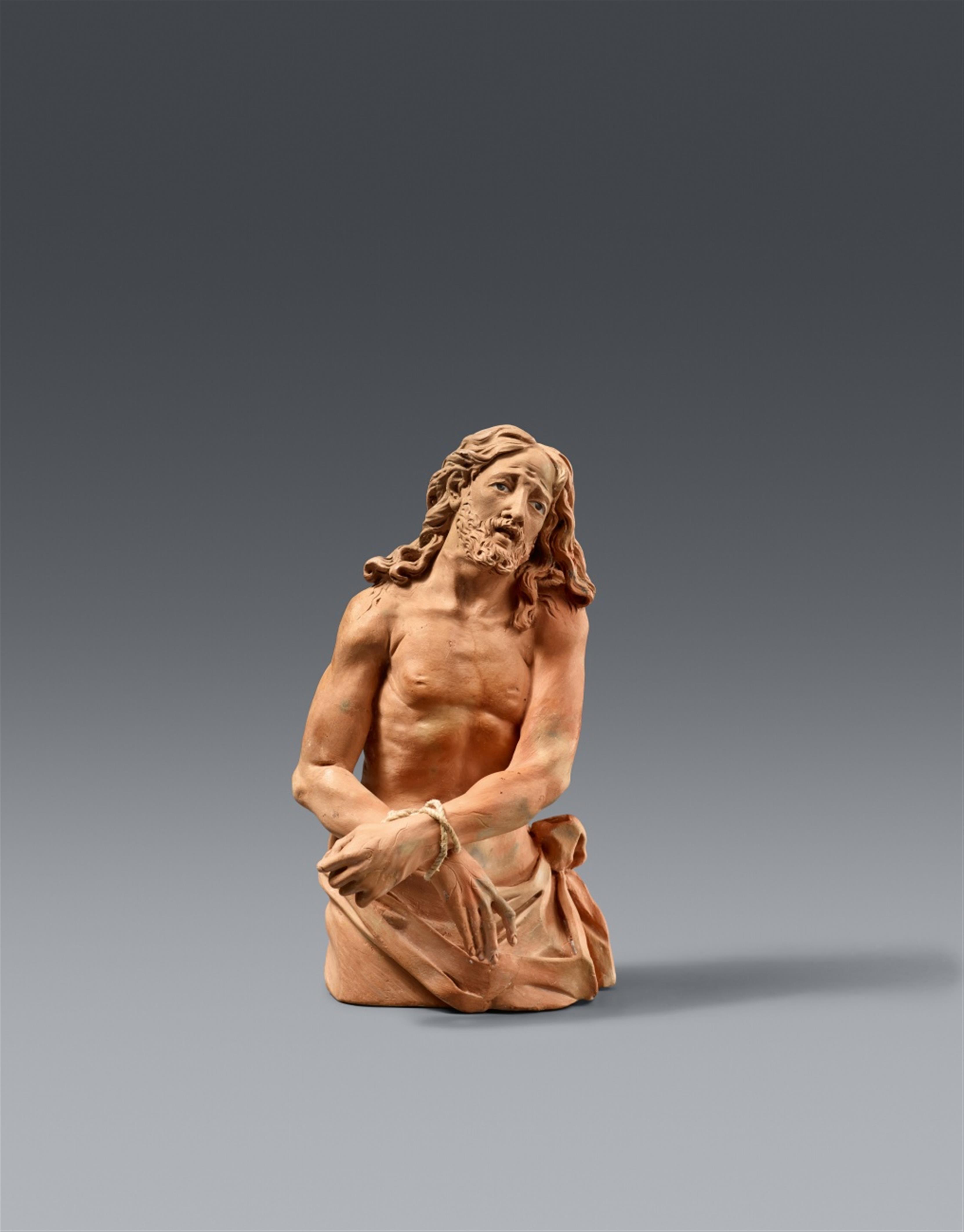 Naples 17th century - A 17th century Neapolitan terracotta figure of Christ bound - image-1