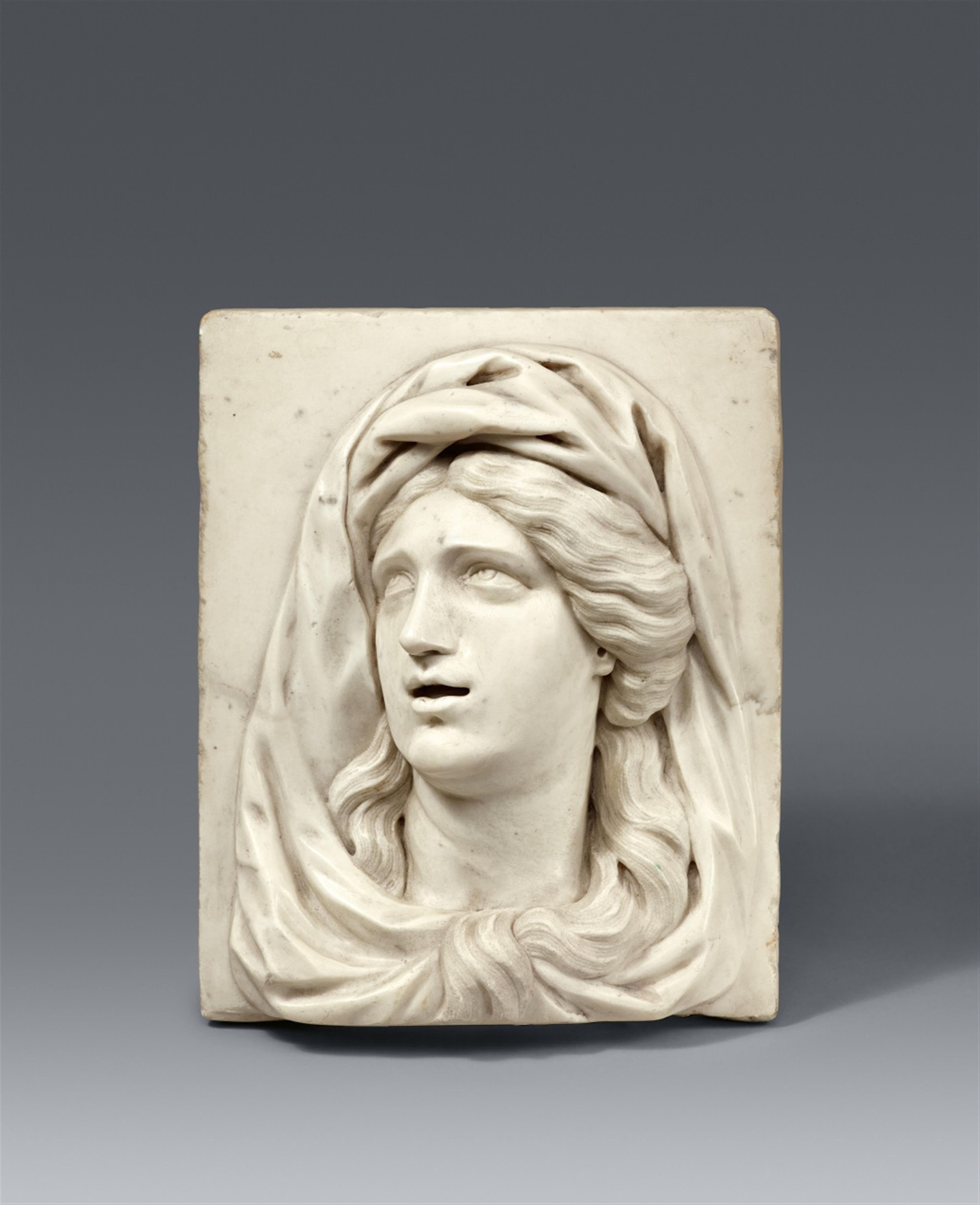 Alvise Tagliapetra, attributed to - A carved marble figure of Mary Magdalene mourning attributed to Alvise Tagliapietra - image-1
