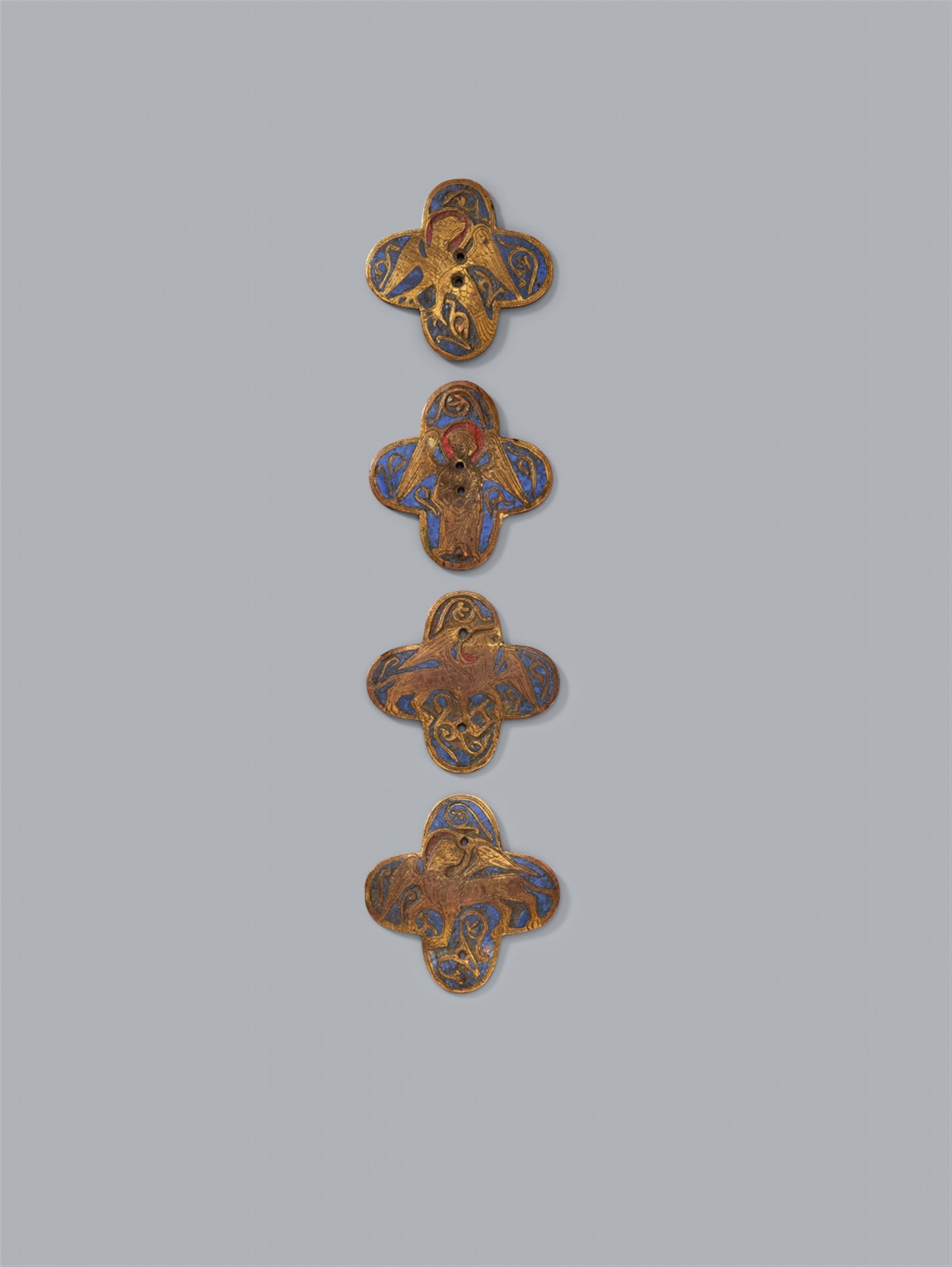 Limoges 2nd quarter 13th century - Four enamelled copper symbols of the Evangelists, Limoges, second quarter 13th century - image-1