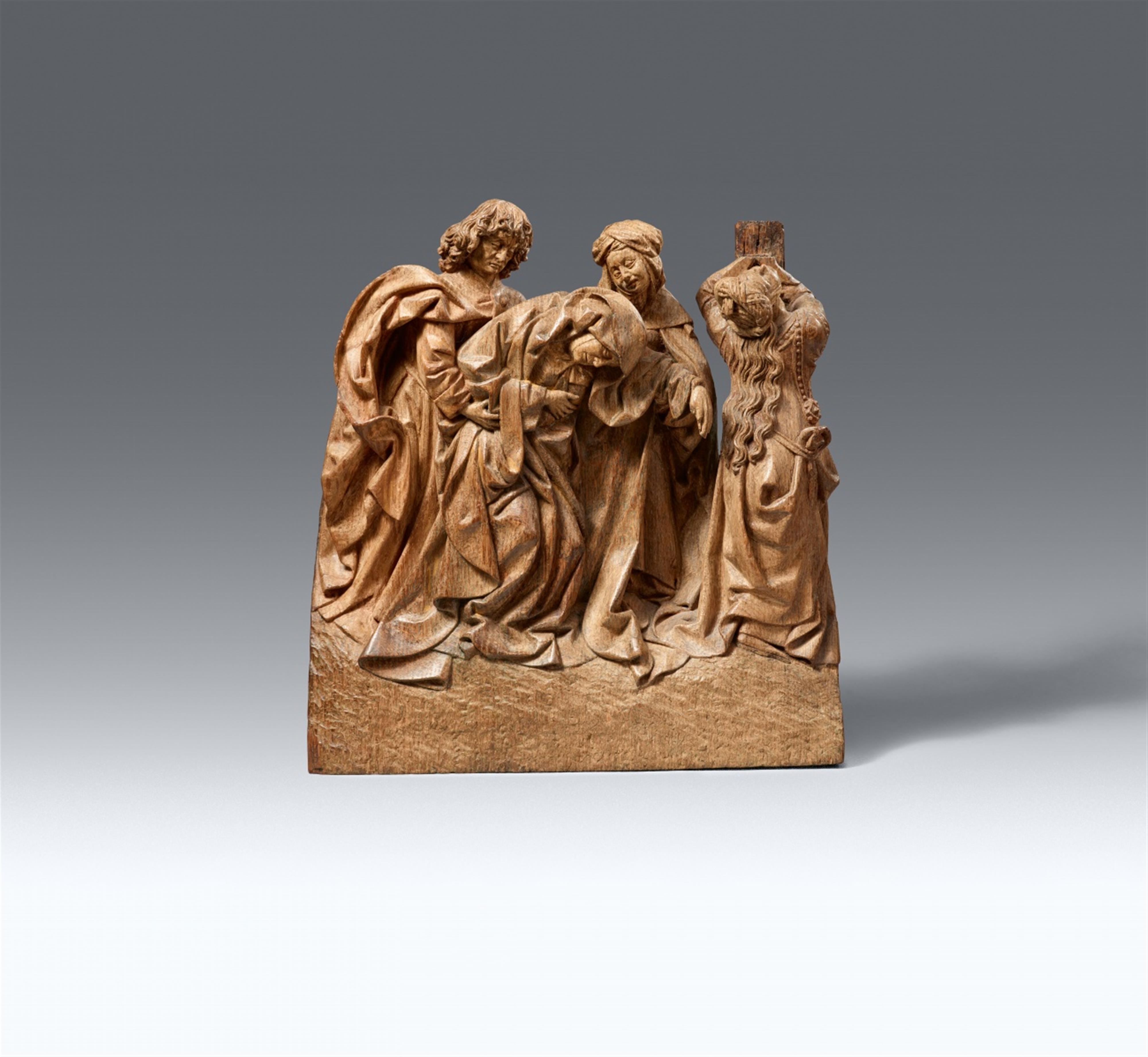 Brabant Circa 1470/1480 - A carved oak relief of the swooning Virgin, Brabant, circa 1470/1480 - image-1
