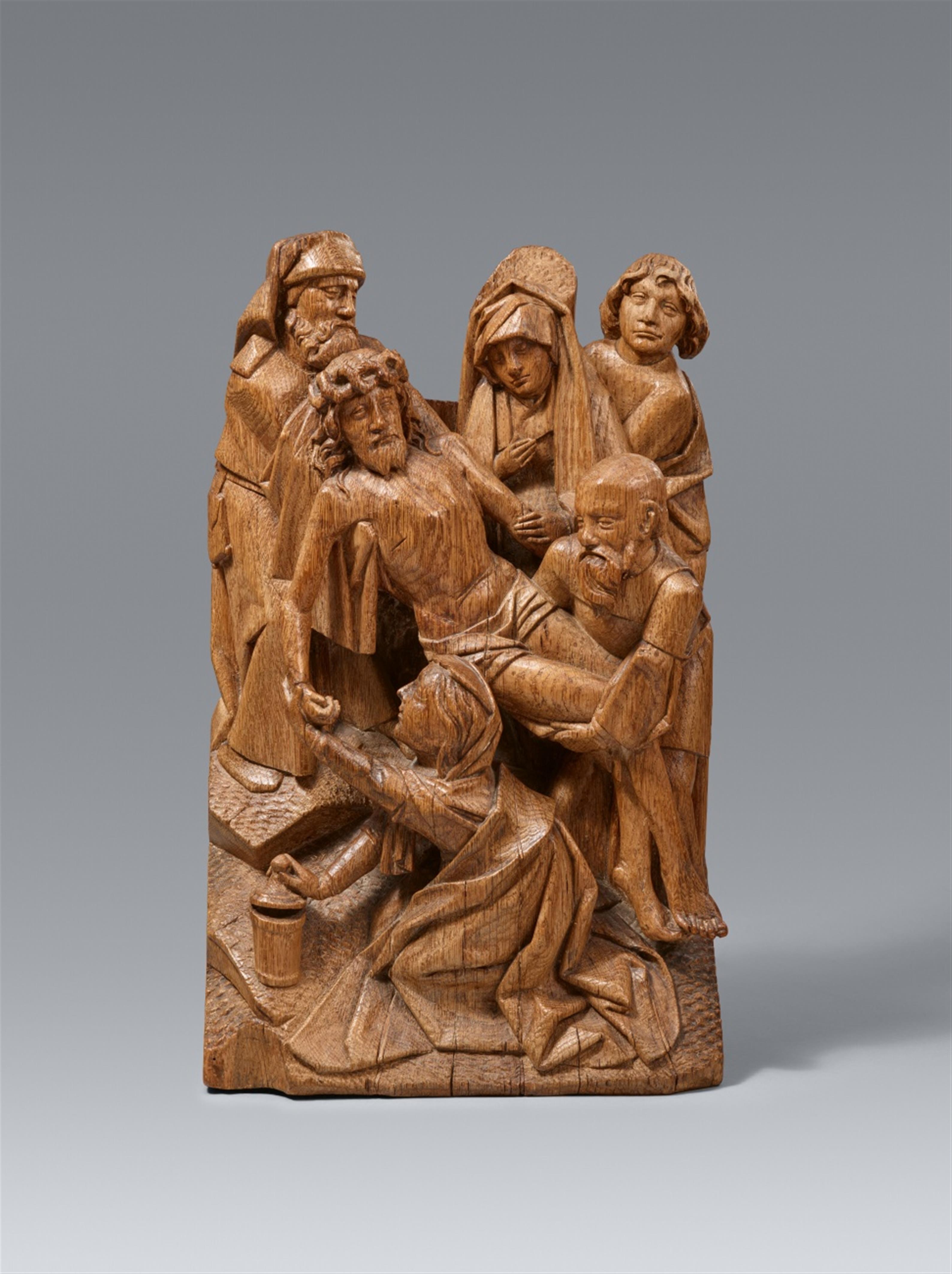 Brabant Circa 1480 - A carved wood relief of the Deposition from the Cross, circa 1480 - image-1