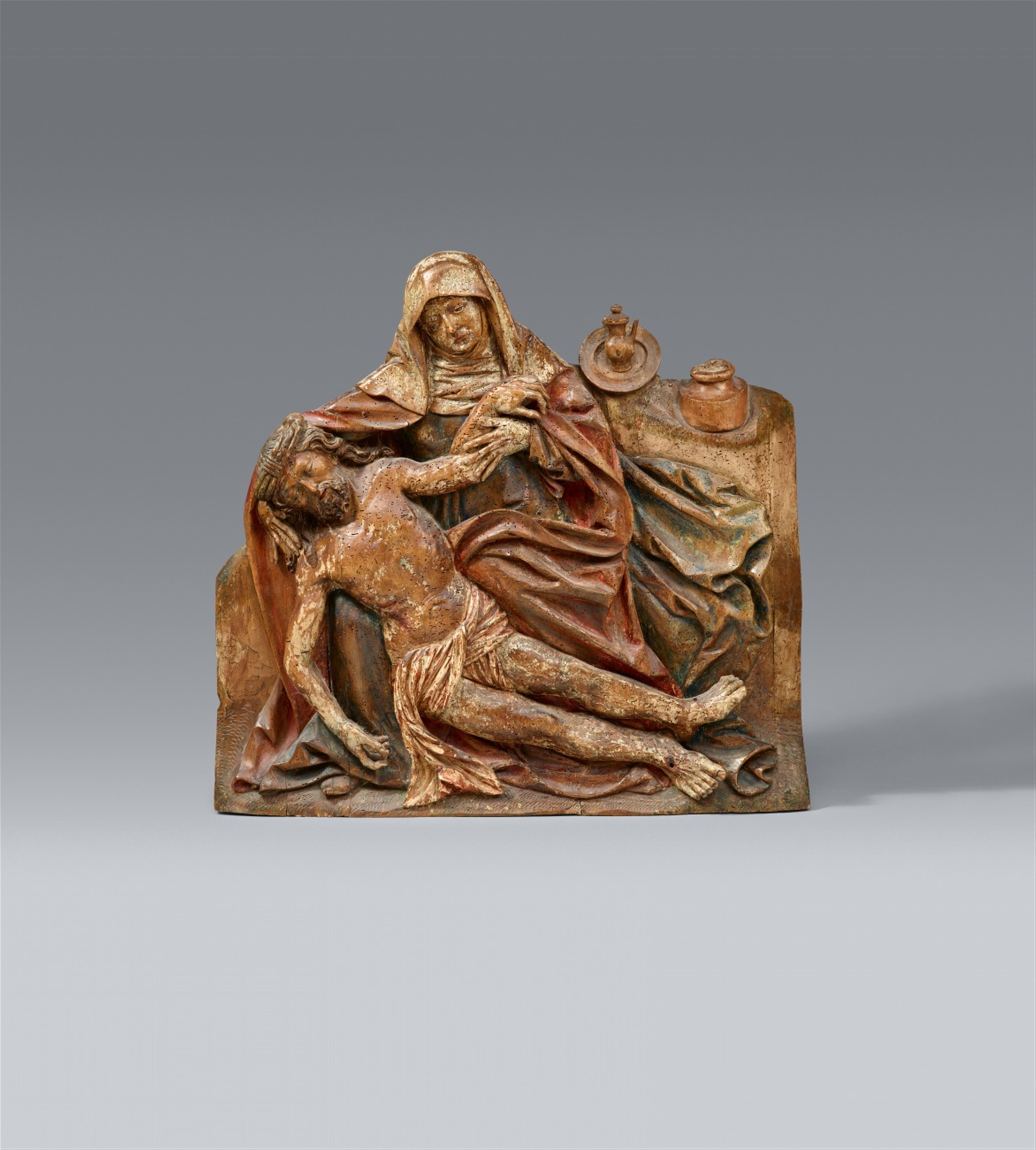 Central Germany Circa 1520 - A Central German carved wood Lamentation relief, circa 1520 - image-1