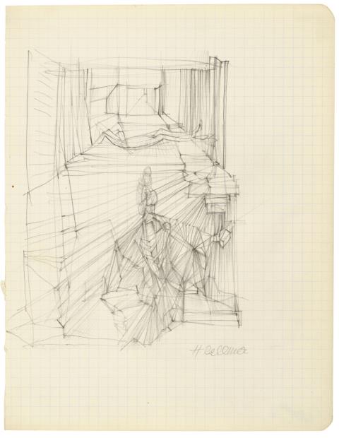 Hans Bellmer - Ohne Titel (Figuren im Raum). Ohne Titel (Figürliche Studie) - image-1