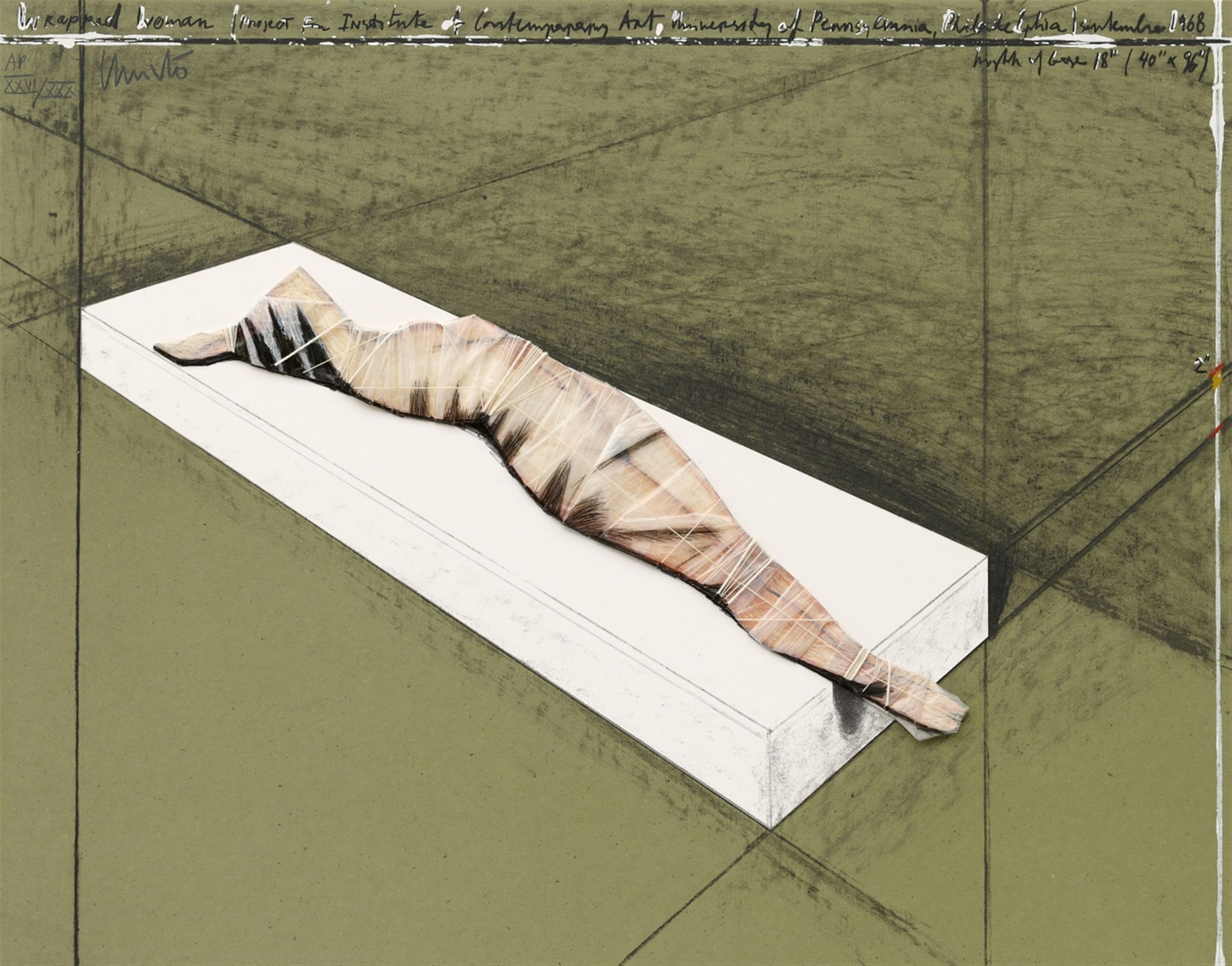 Christo - Wrapped Woman, Project for the Institute of Contemporary Art, Philadelphia, 1968 - image-1