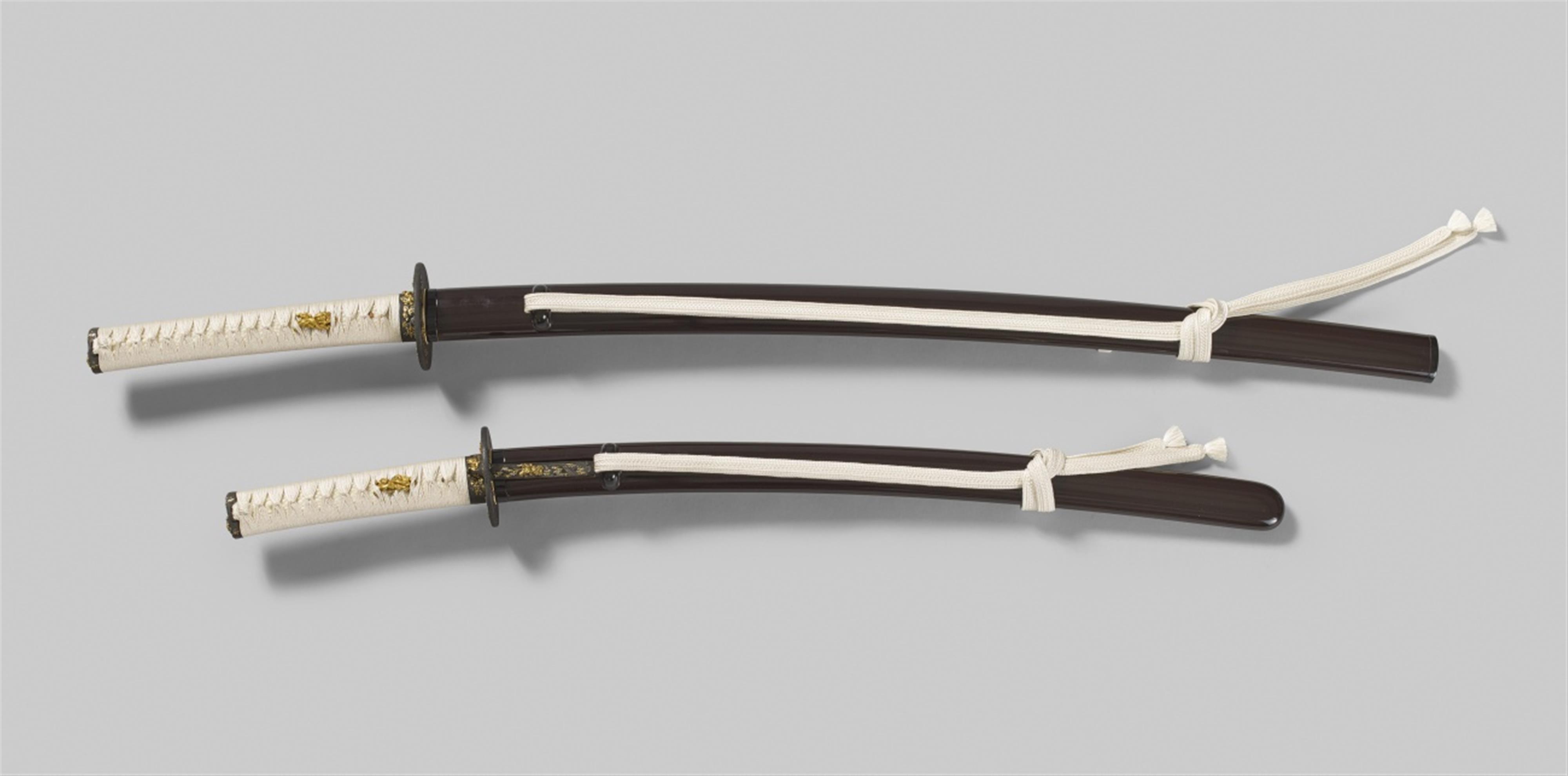 A complete Kyô-kinkô shakudô daishô koshirae. Edo period

 - image-1