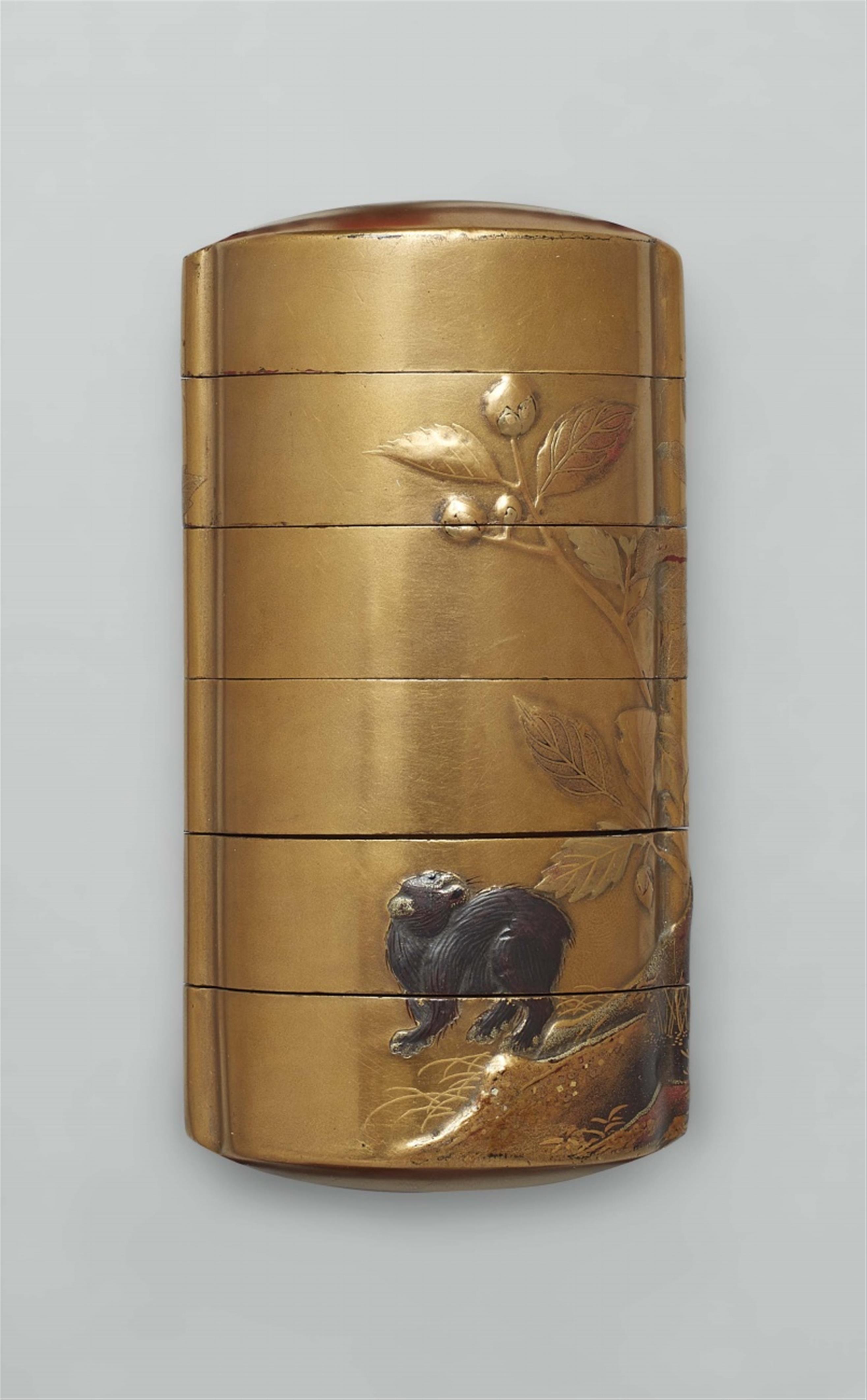 A five-case inro. 19th century - image-2
