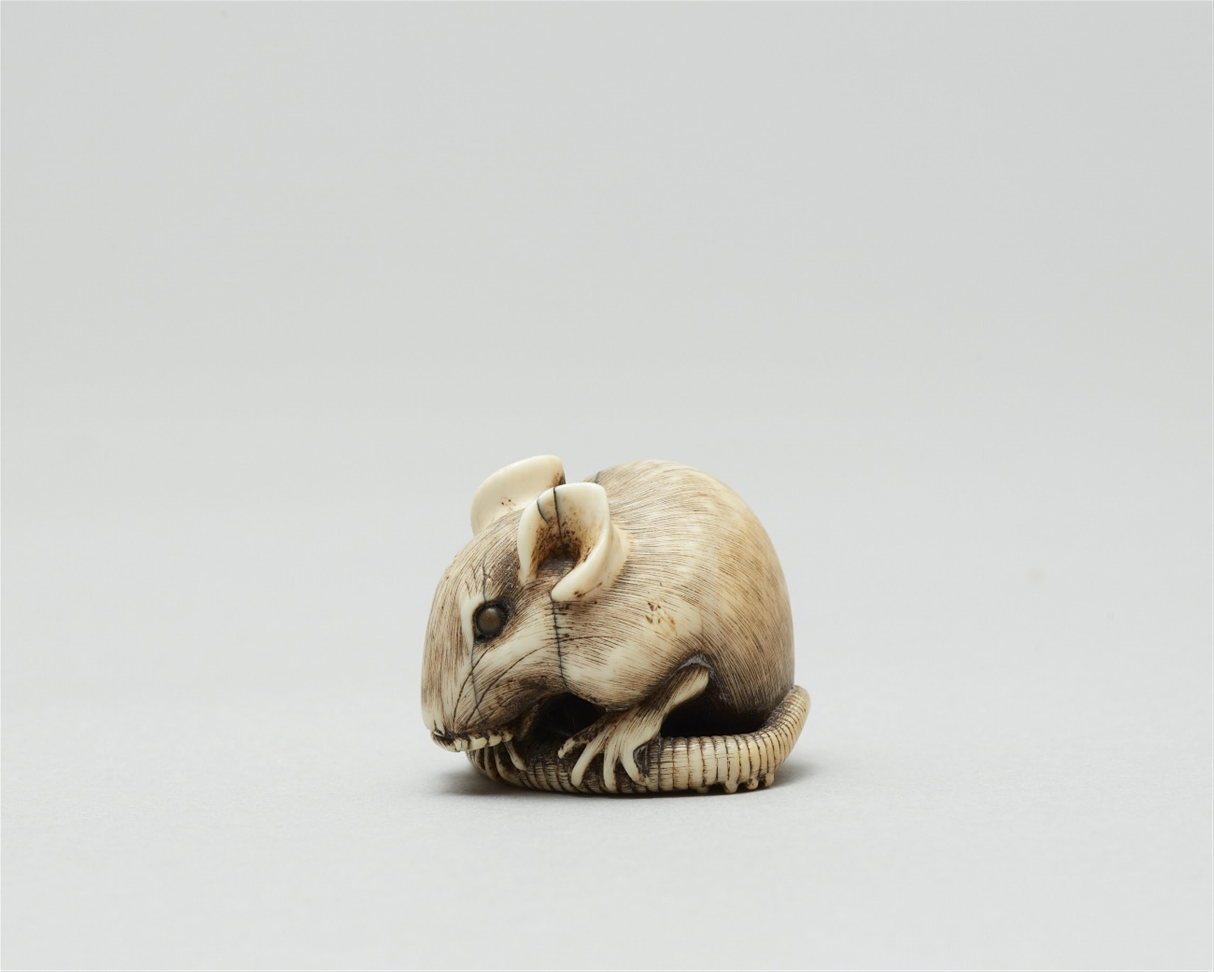 An ivory netsuke of a rat. Mid-19th century - image-5