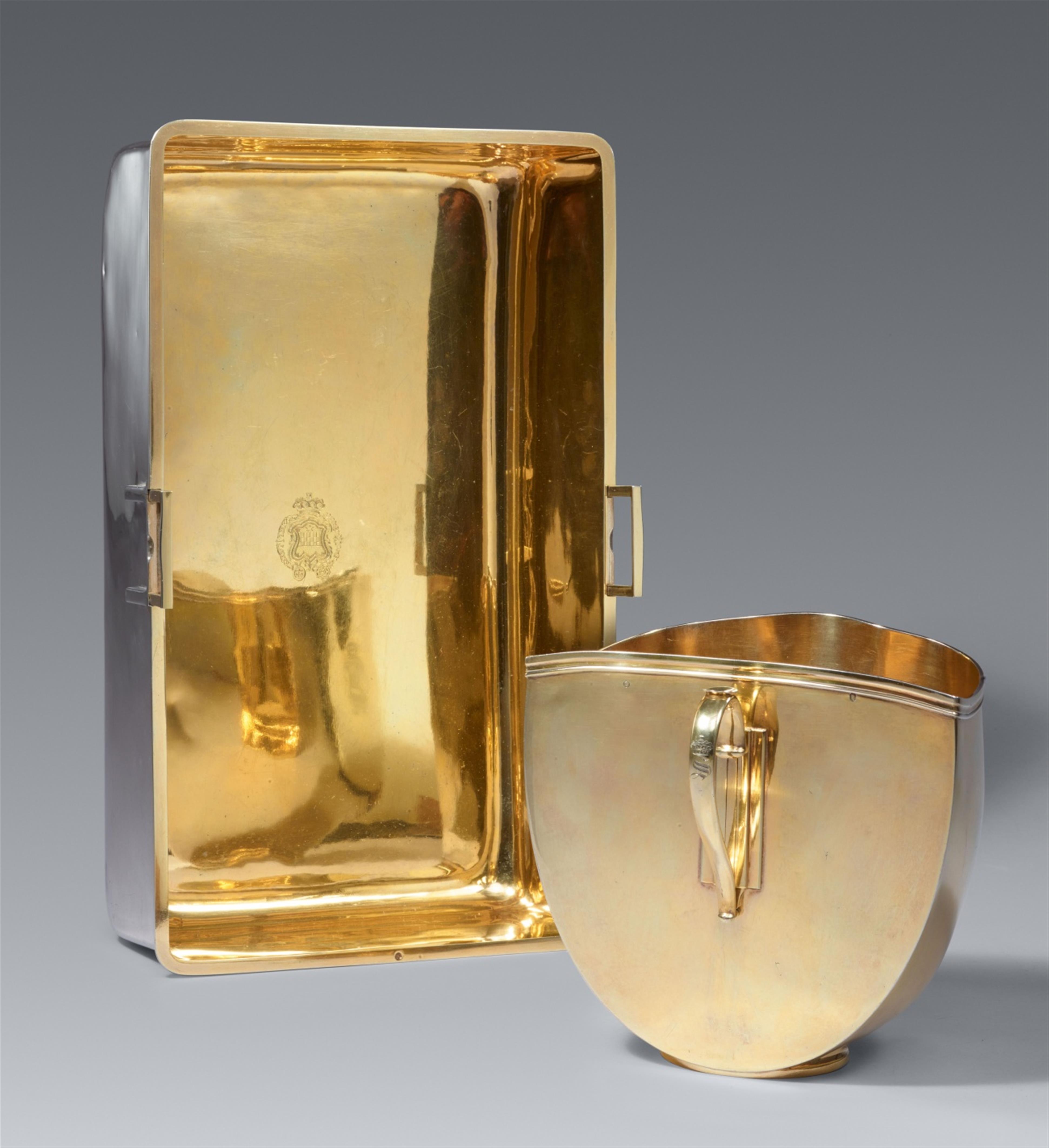 A silver gilt travel lavabo set made for Charles Stuart, 1st Baron Stuart de Rothesay - image-2