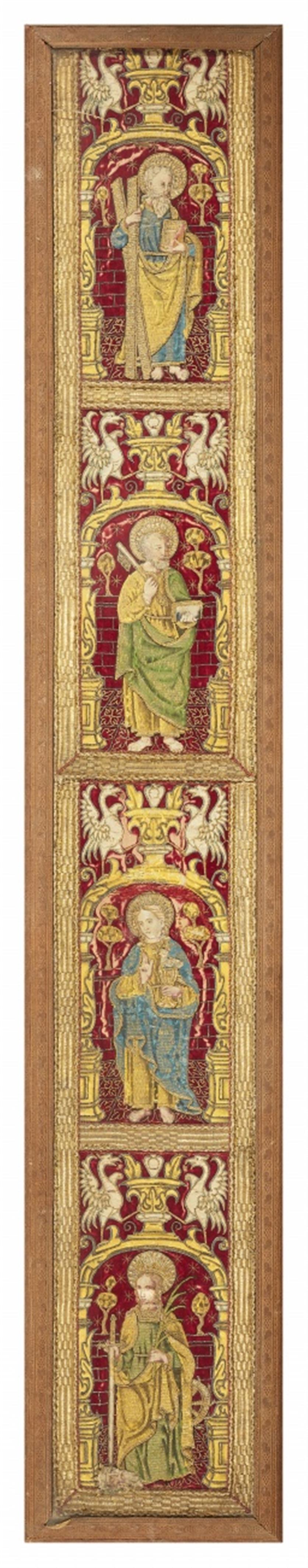 Pfeilerbehang mit vier Heiligendarstellungen - image-1