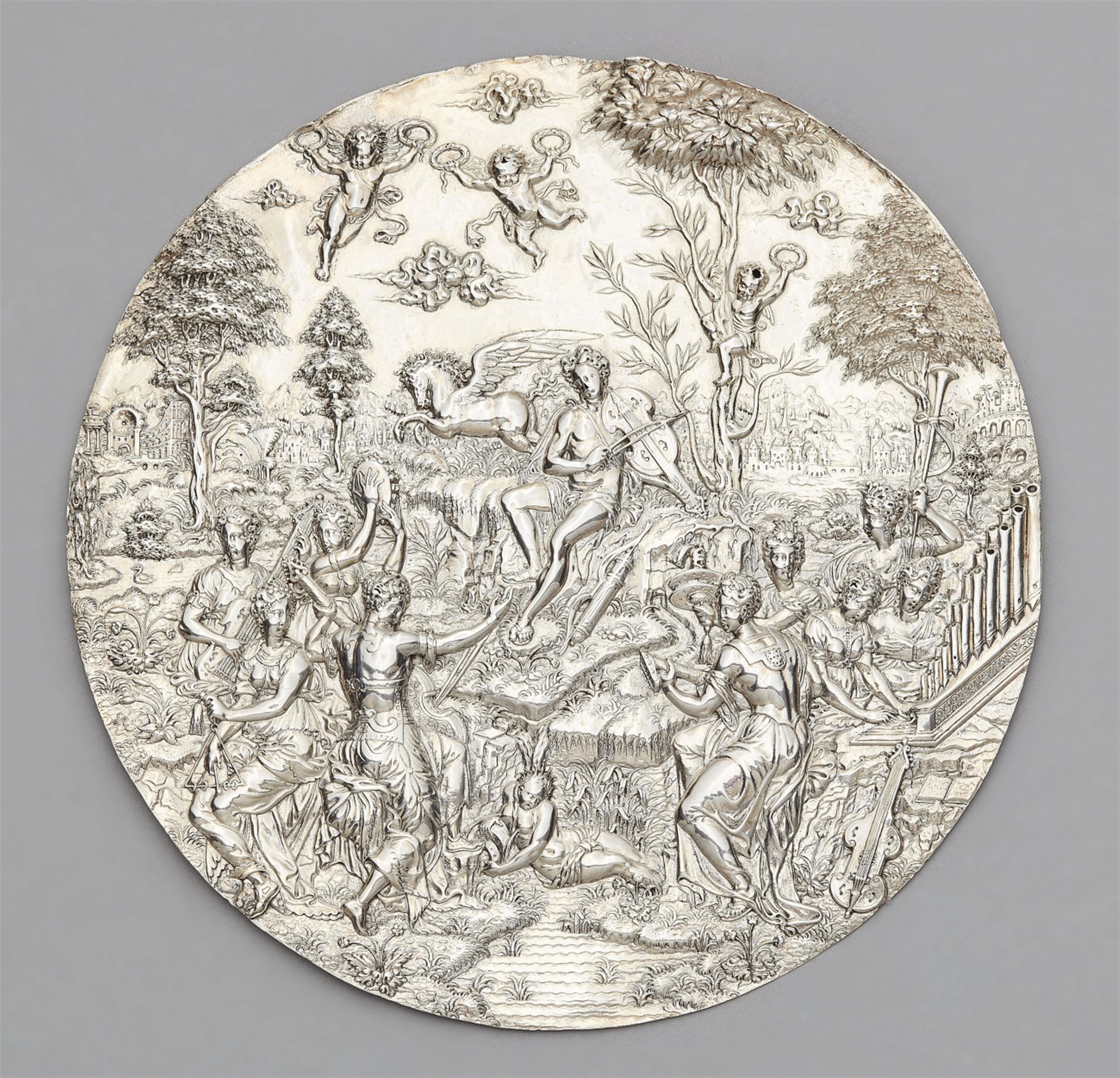 A silver relief with Apollo and the Muses - image-1
