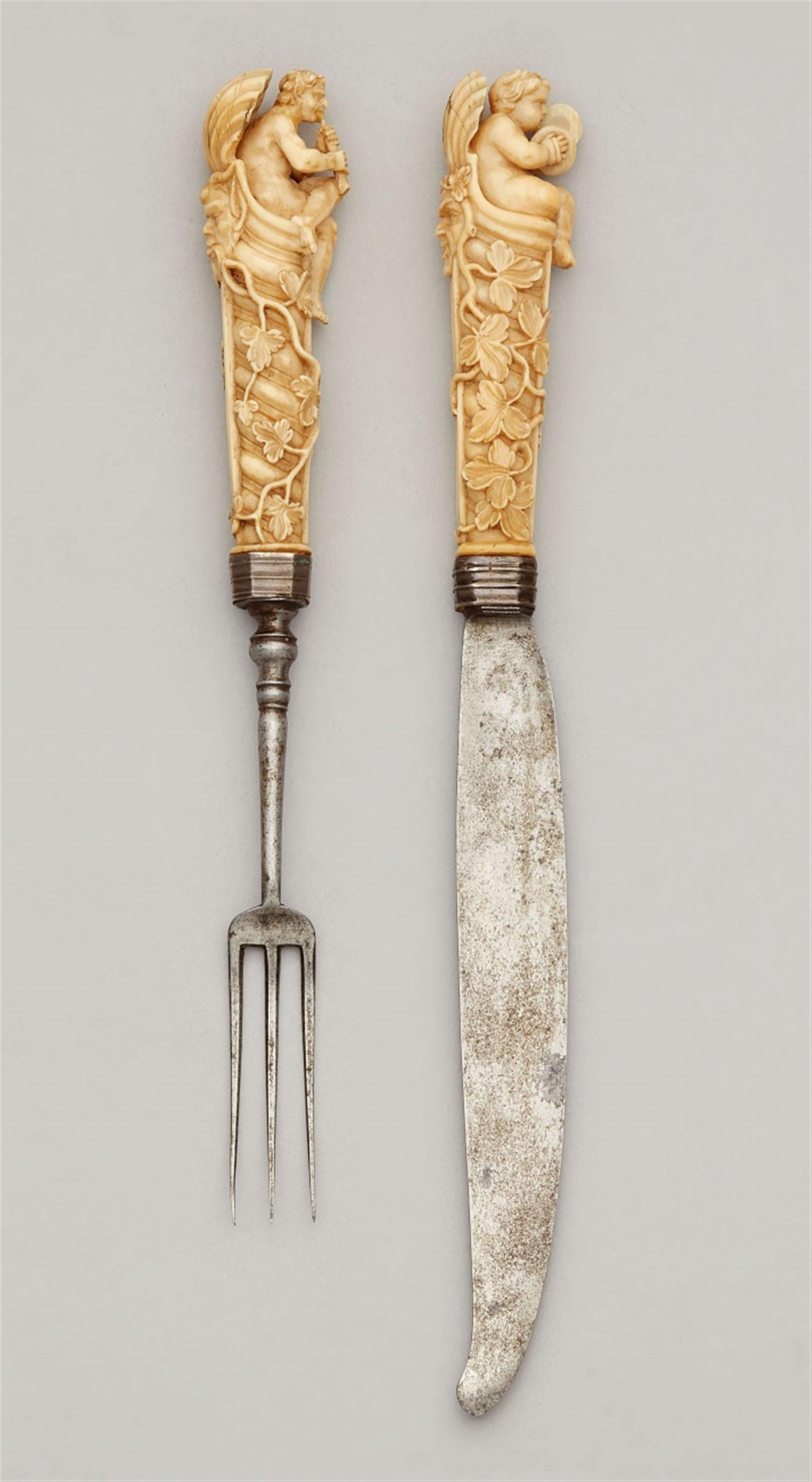 A Baroque ivory cutlery set - image-1
