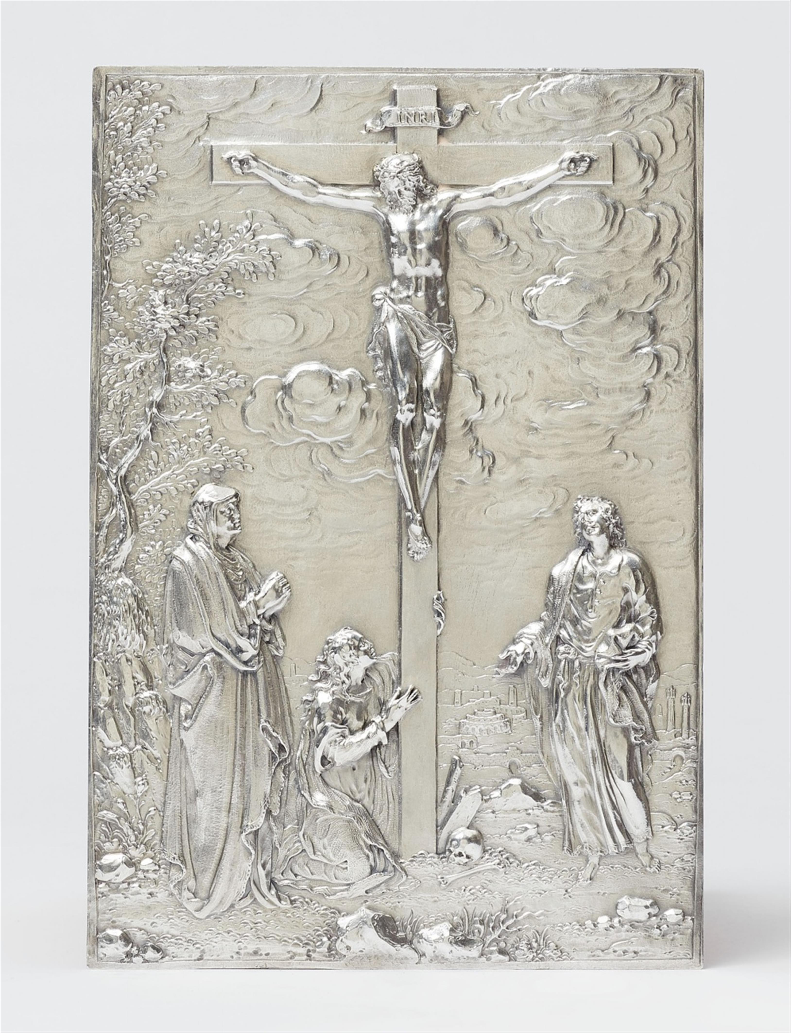 A silver plaque with the crucifixion - image-1