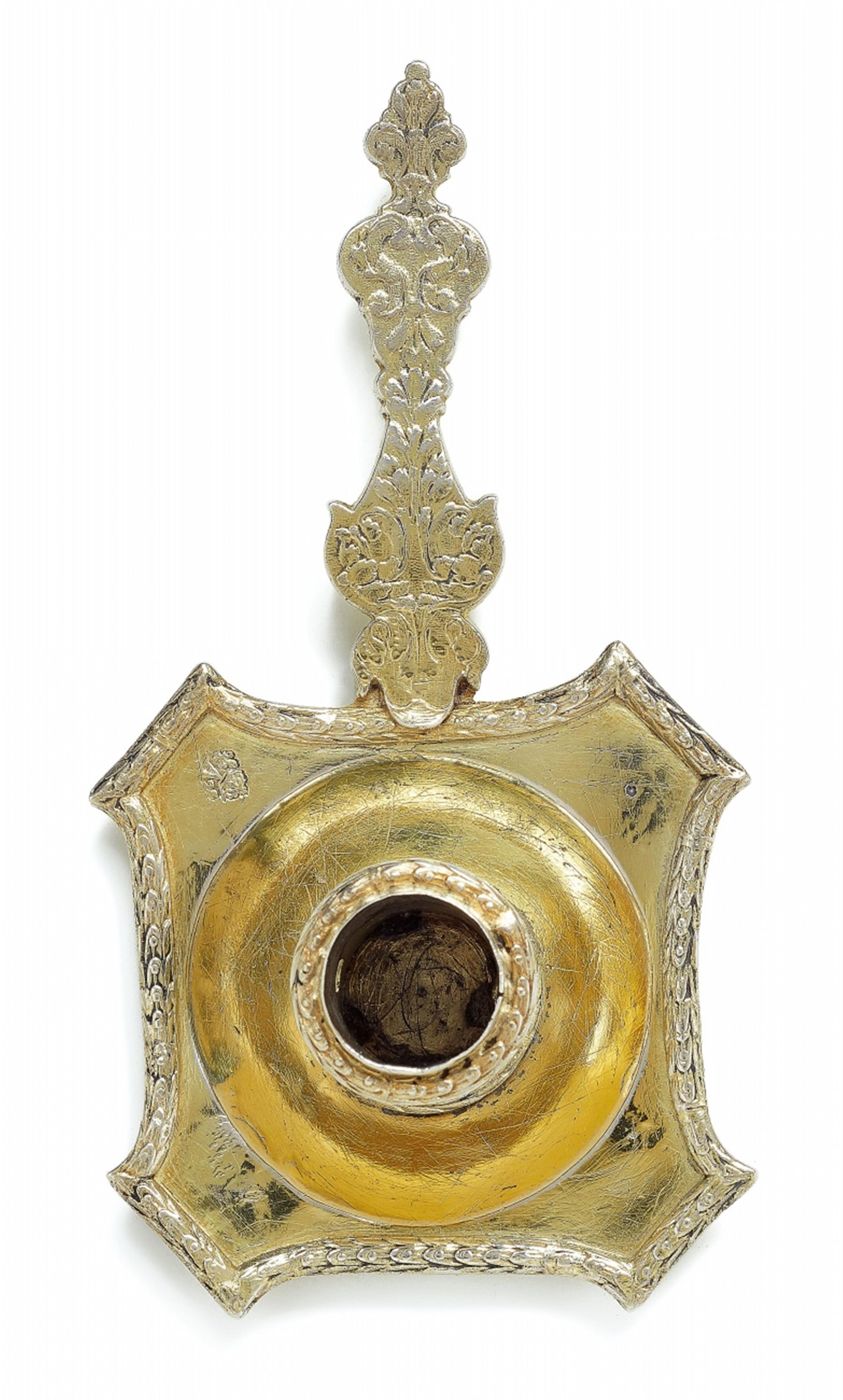 An early Parisian silver gilt chamberstick - image-2