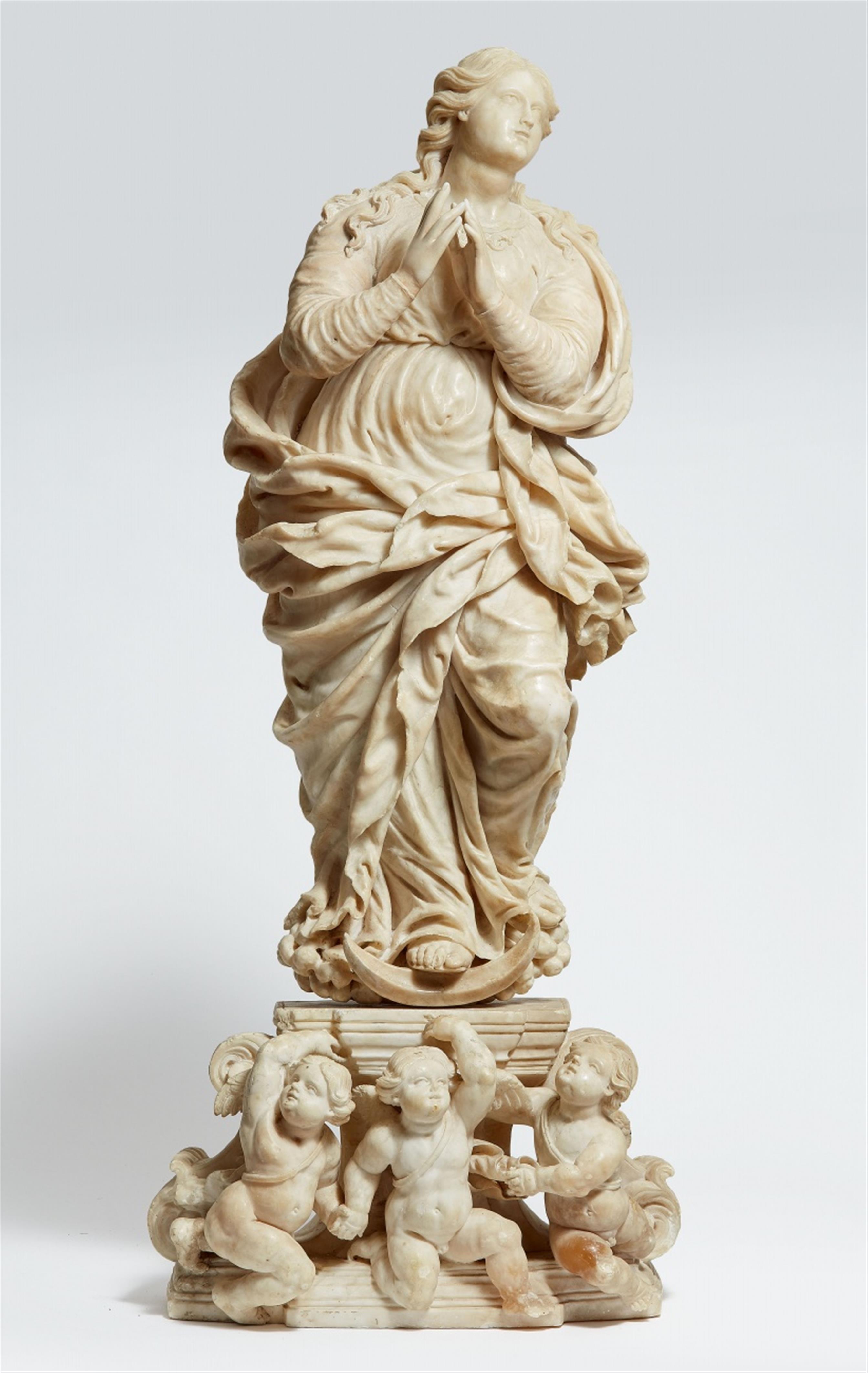 Artus Quellinus the Younger, circle of - An alabaster figure of the Madonna Immaculata - image-1