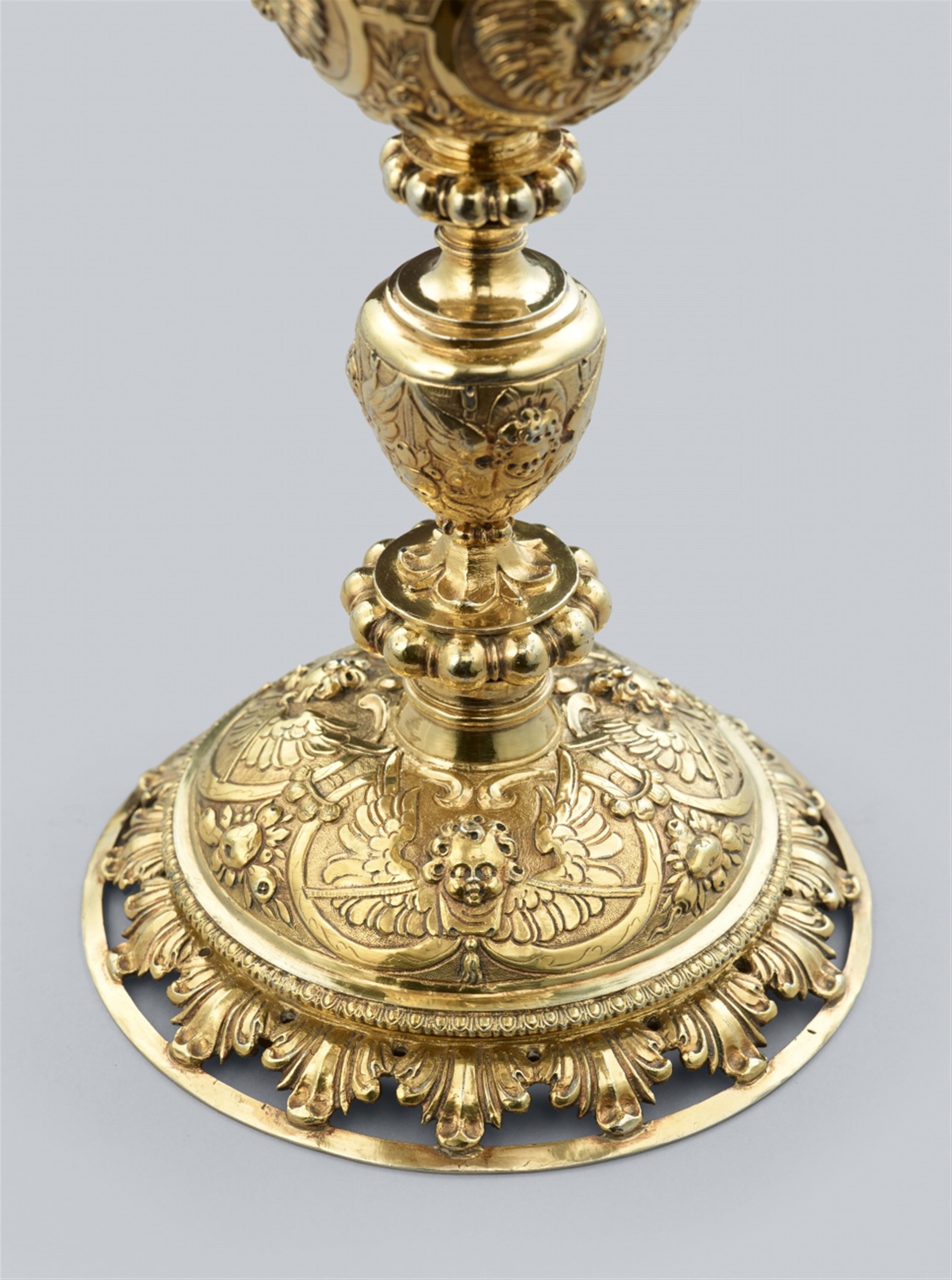 A Baroque silver gilt communion chalice - image-2