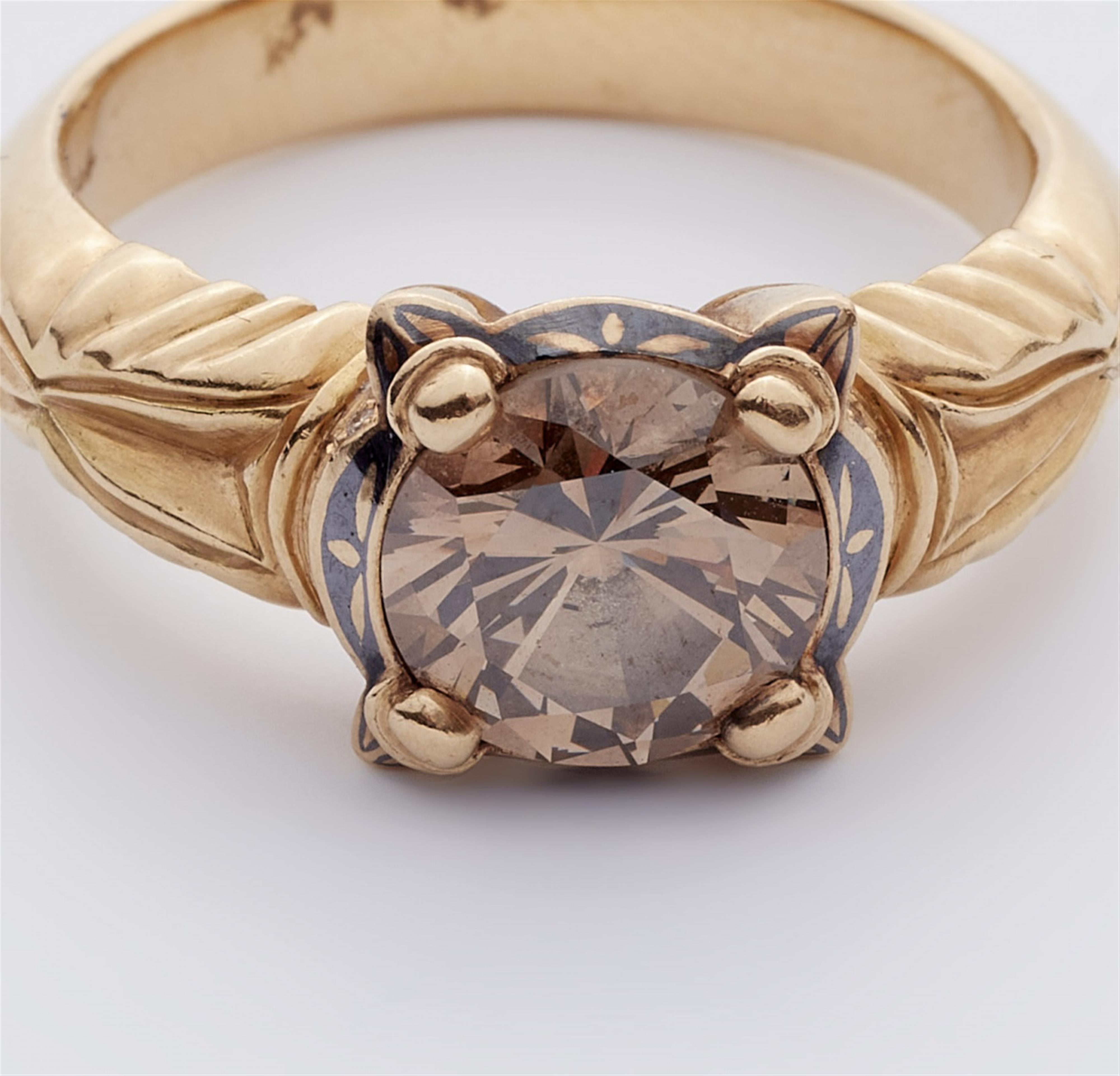 An 18k rose gold diamond solitaire ring “Siroun“ - image-3