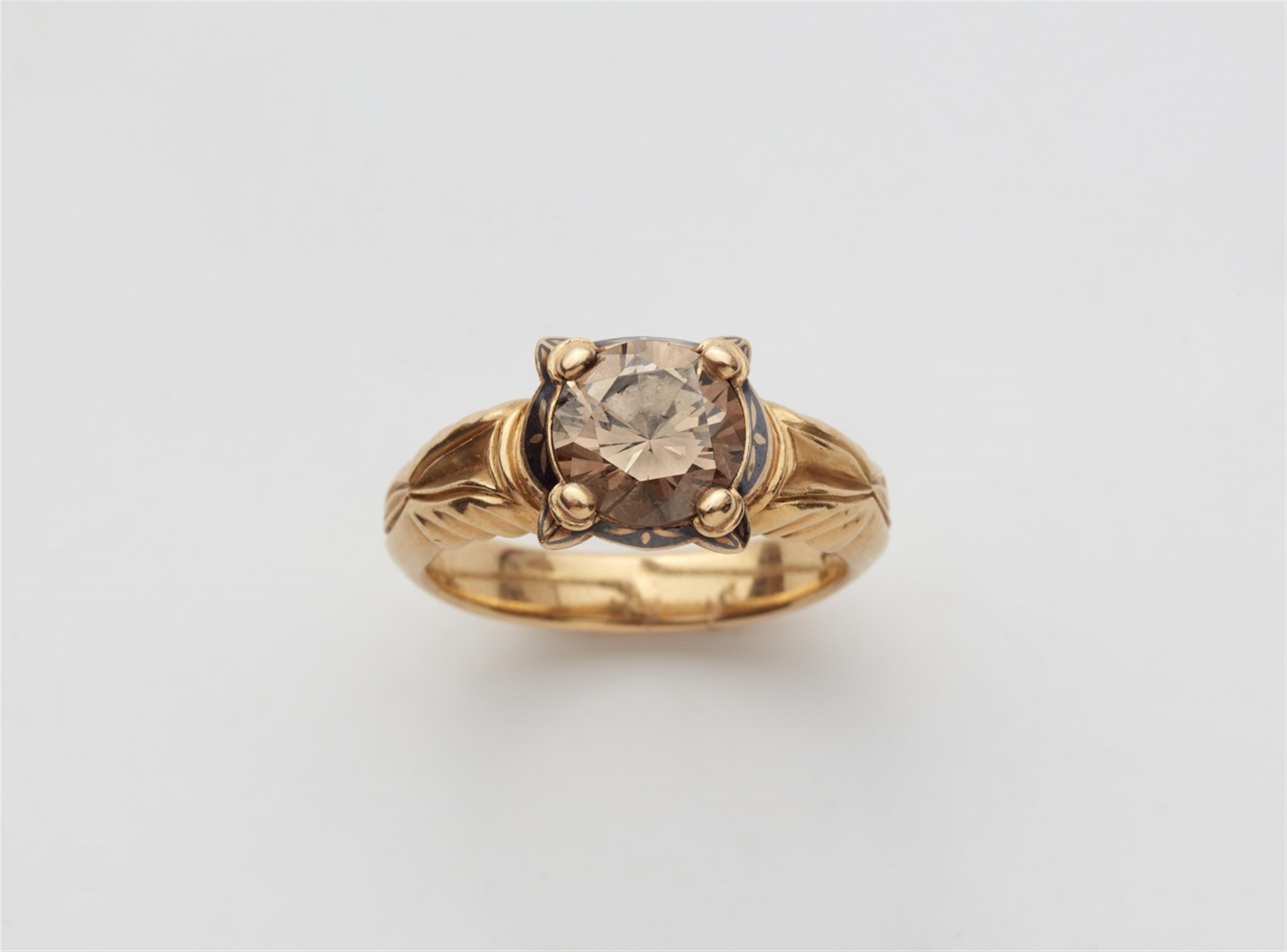 An 18k rose gold diamond solitaire ring “Siroun“ - image-1