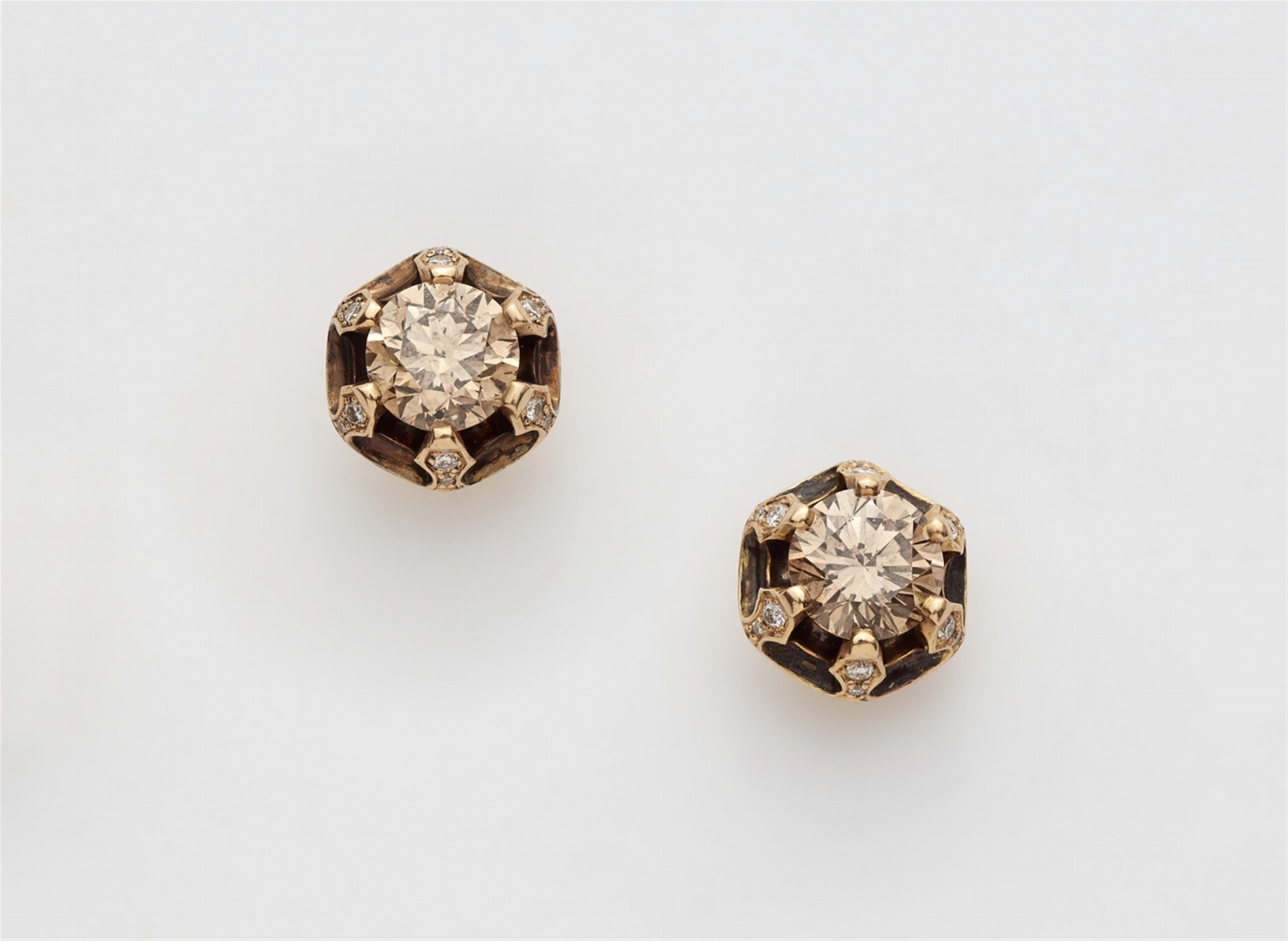 A pair of 18k rose gold stud earrings “Cosima“ - image-1