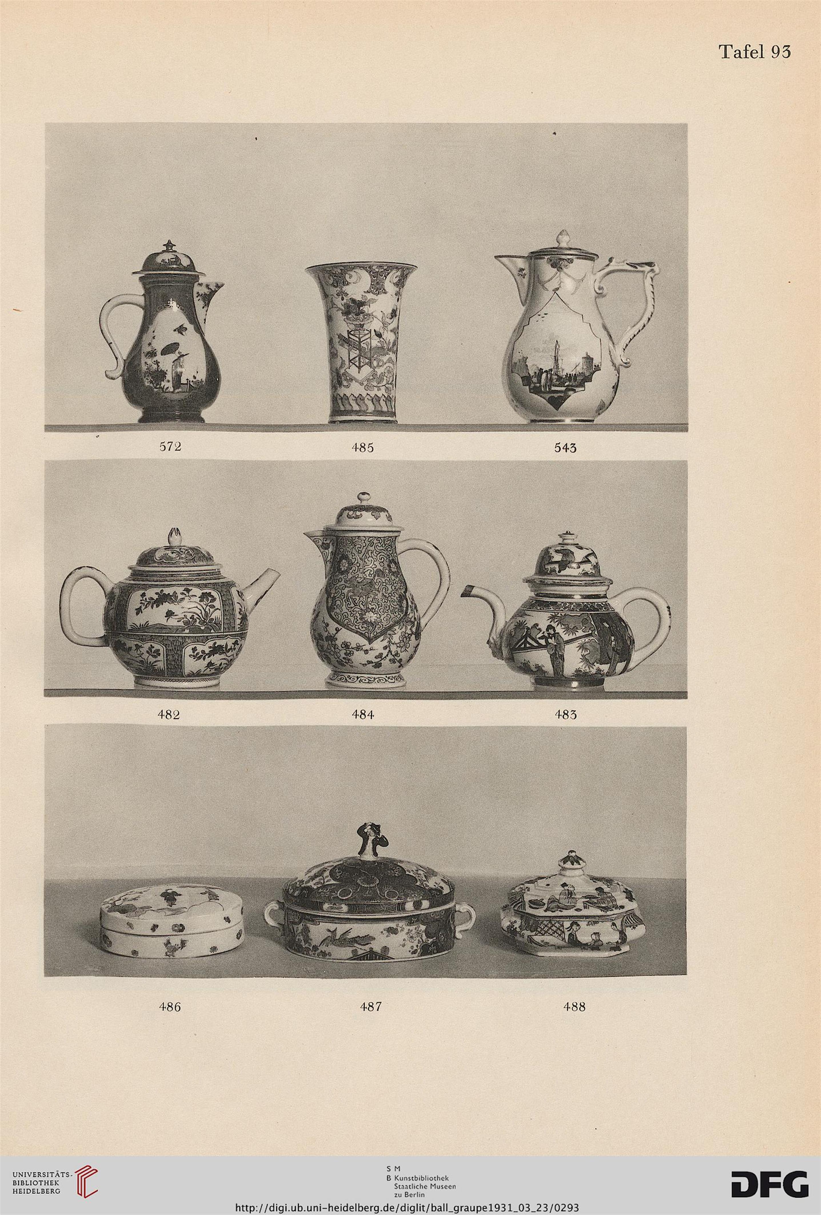 An important Meissen porcelain teapot with K.P.M. Mark and famille verte decor - image-6