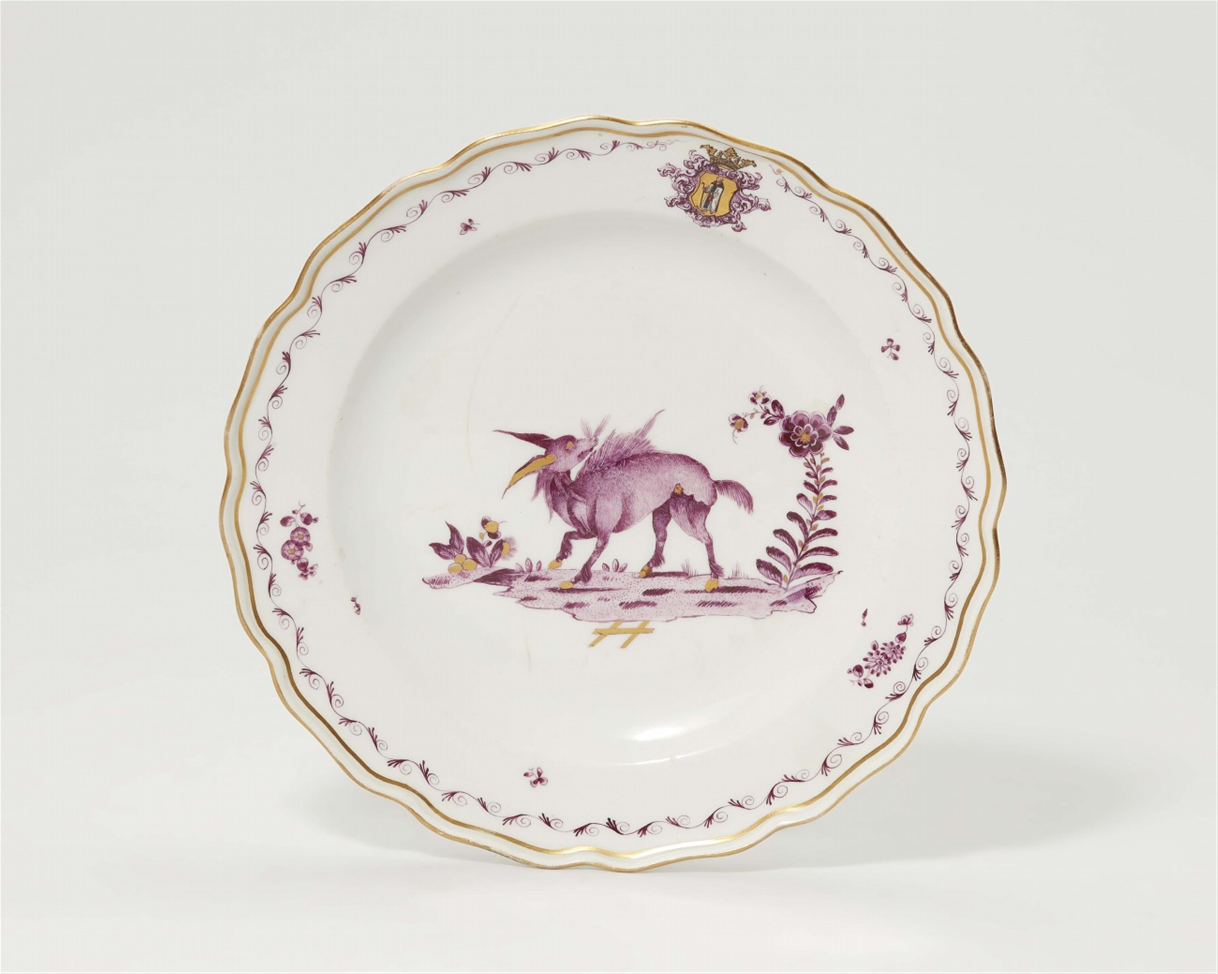 A Meissen porcelain dinner plate from the Münchhausen service - image-1