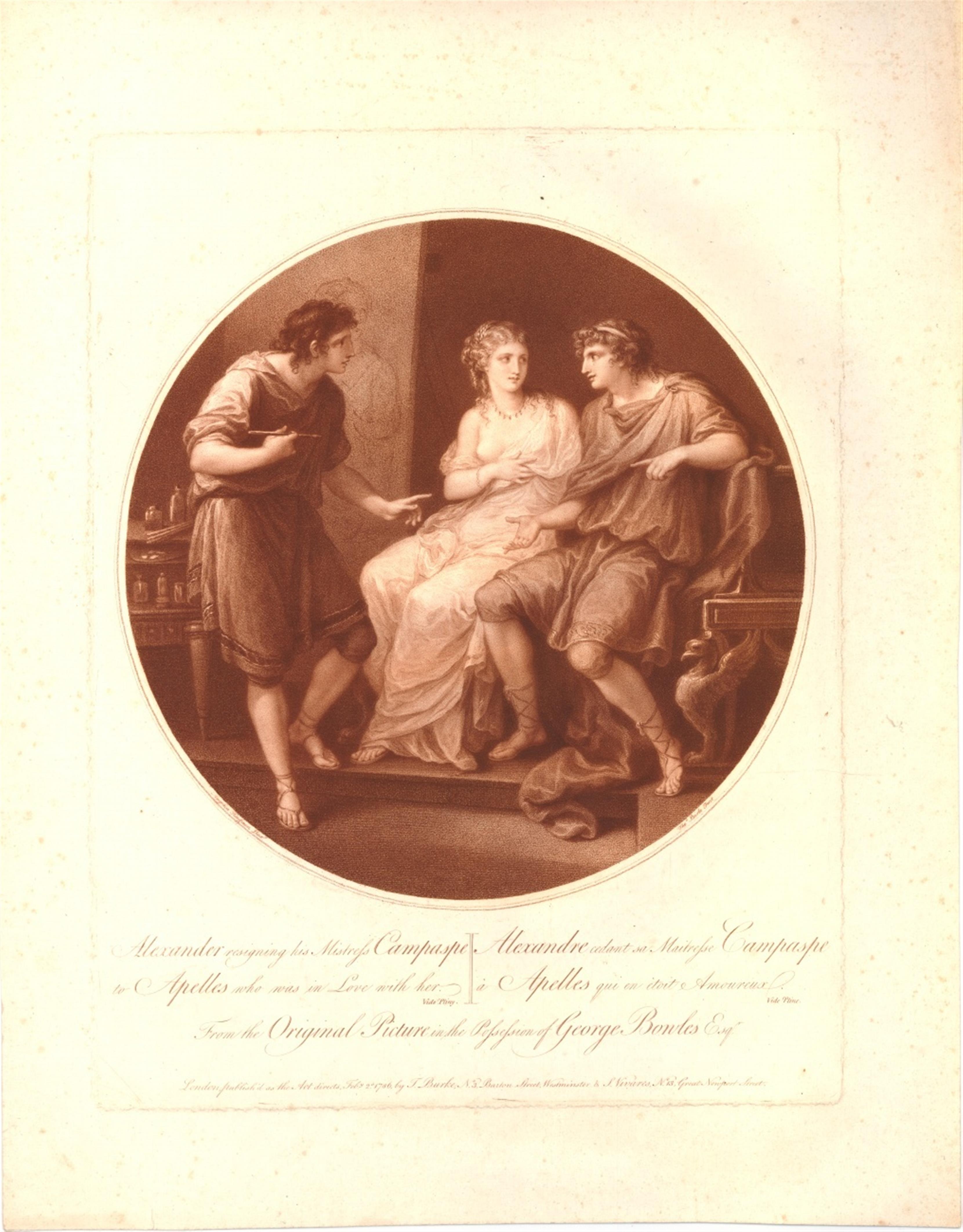 A Royal Vienna porcelain plate 'Apelles and Alexander' - image-3