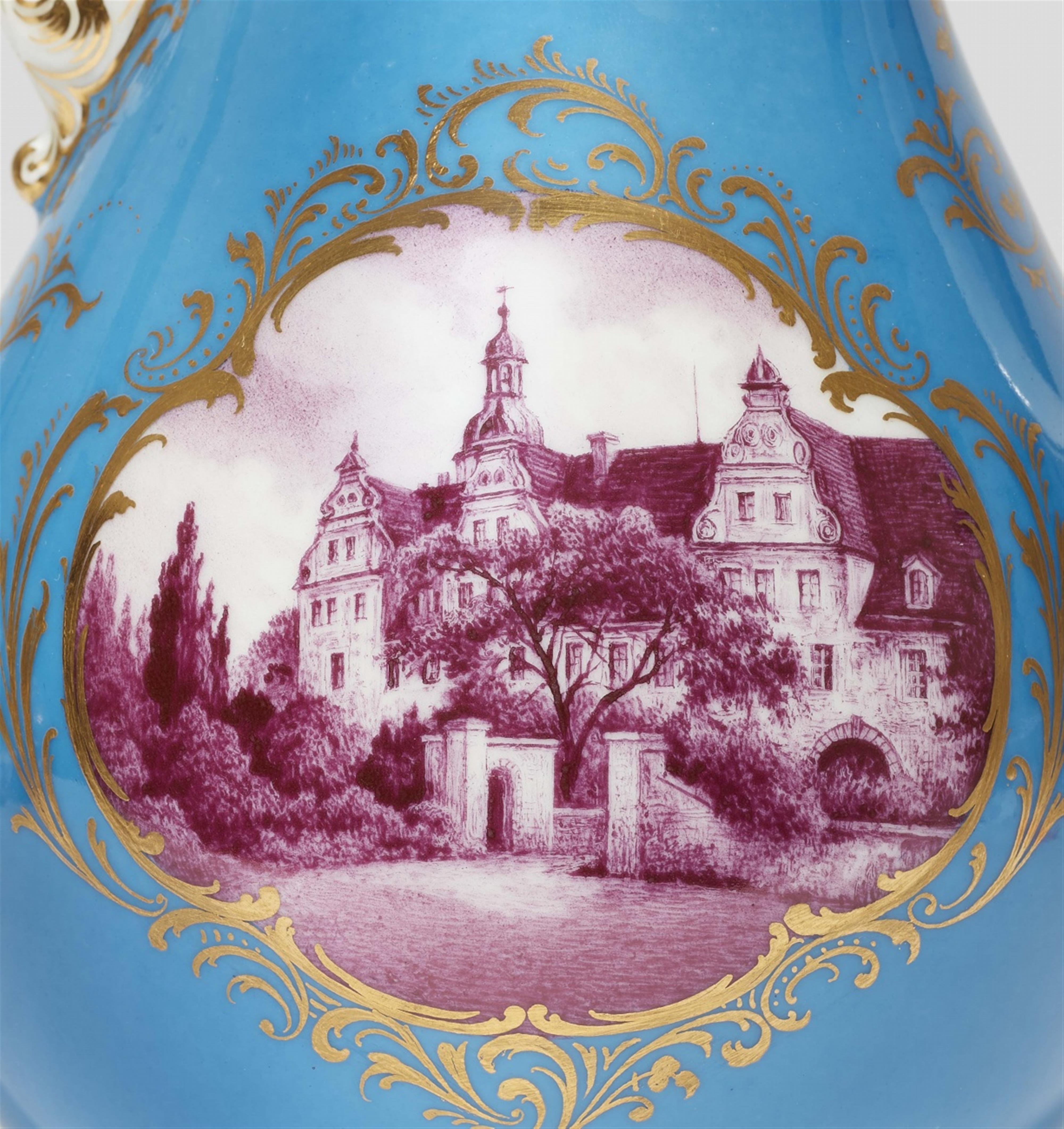 An unusual Meissen porcelain service with palaces in Saxony - image-4