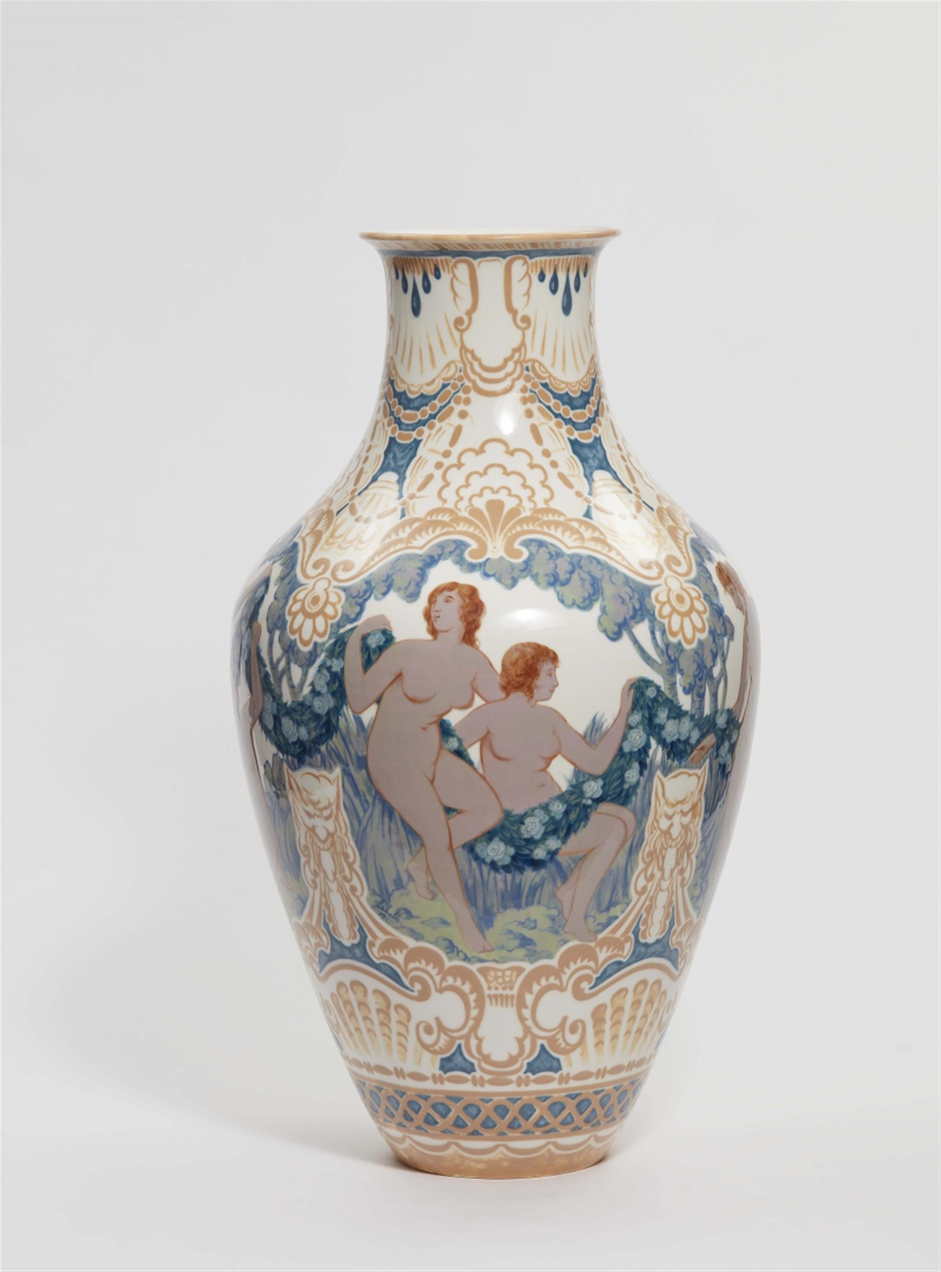 A Sèvres porcelain vase with bathing figures - image-3