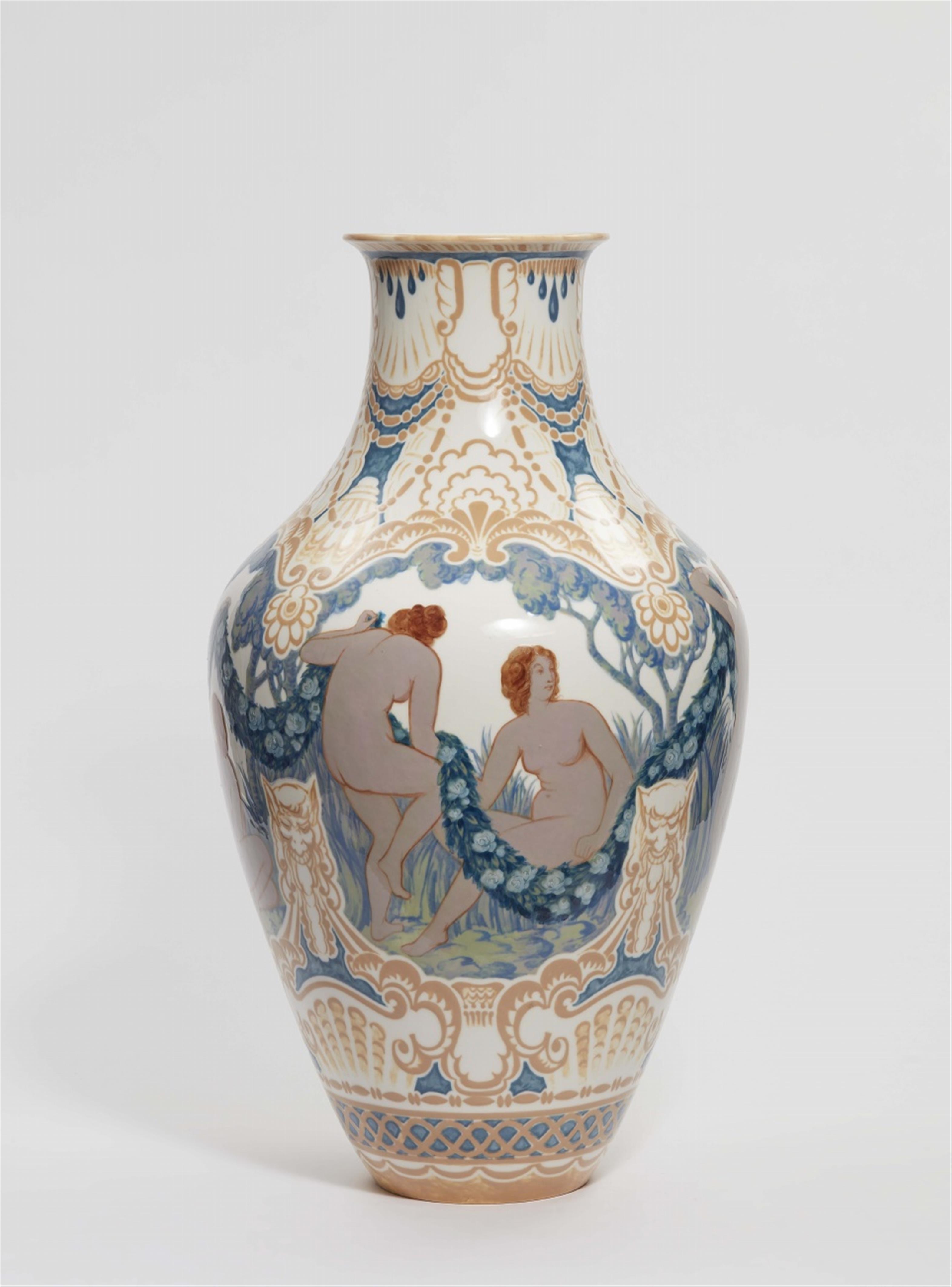 A Sèvres porcelain vase with bathing figures - image-1