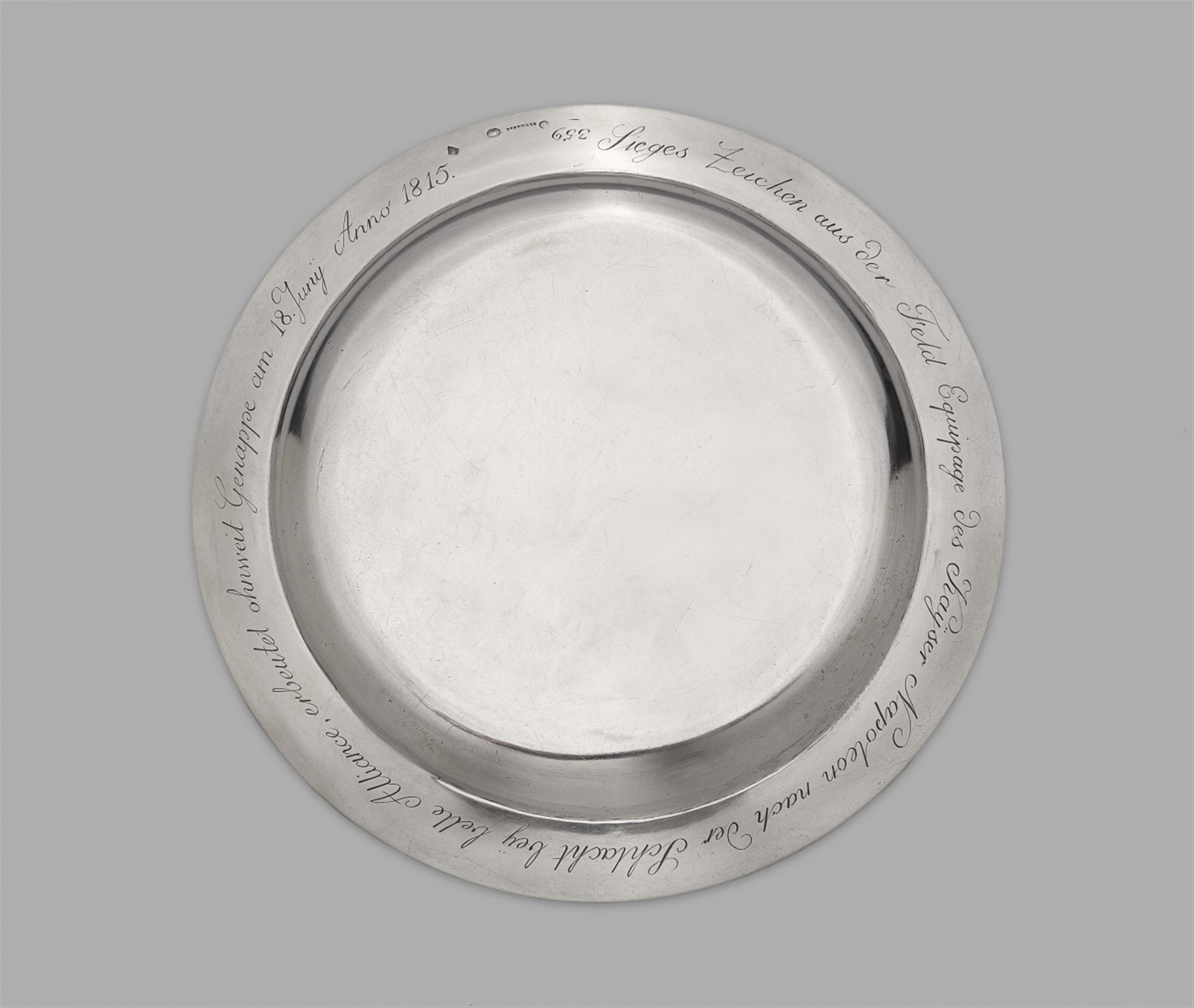 A Parisian silver plate from the Emperor Napoleon I's Service de Campagne - image-3