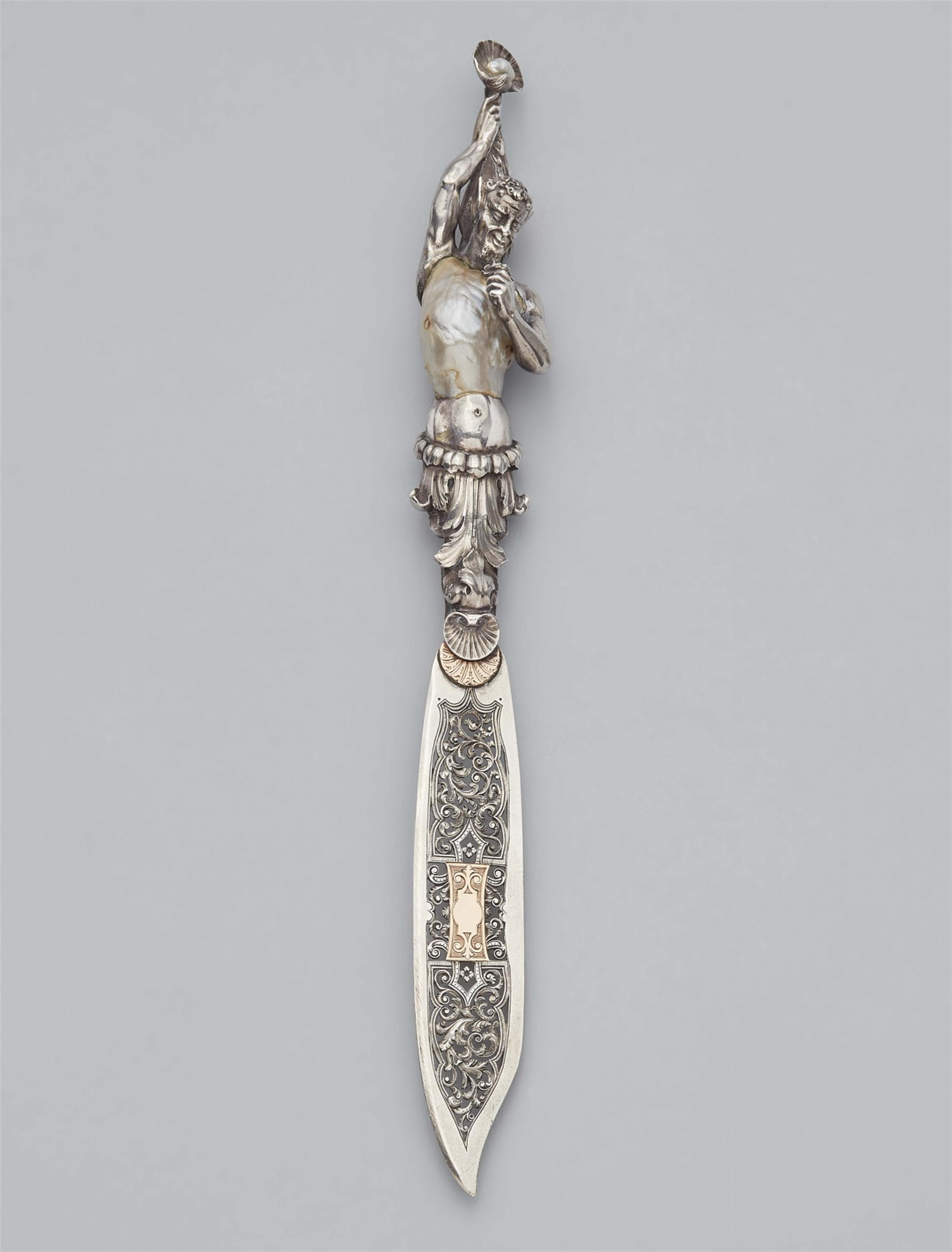 A Belle Epoque silver paper knife - image-1