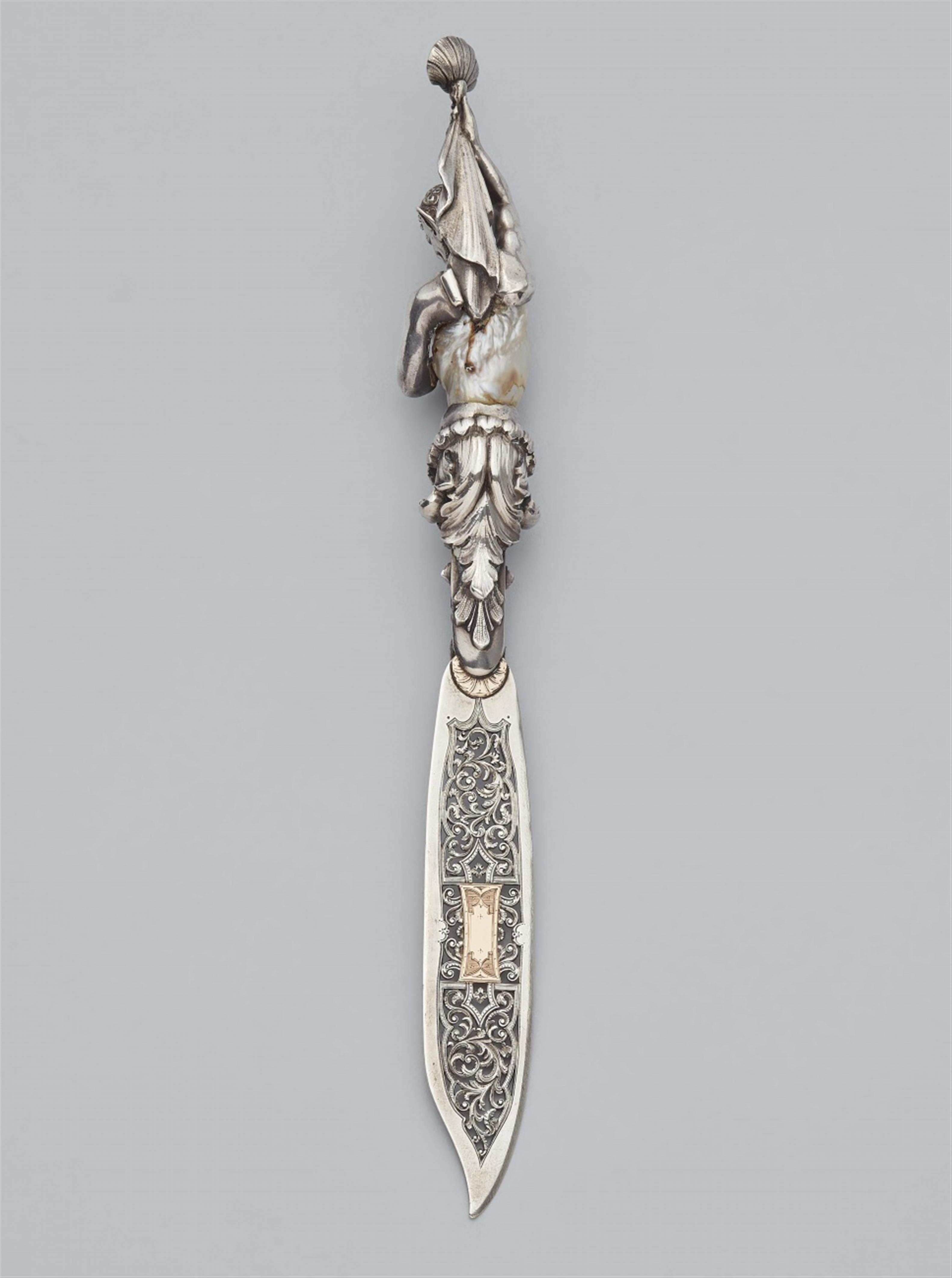 A Belle Epoque silver paper knife - image-2