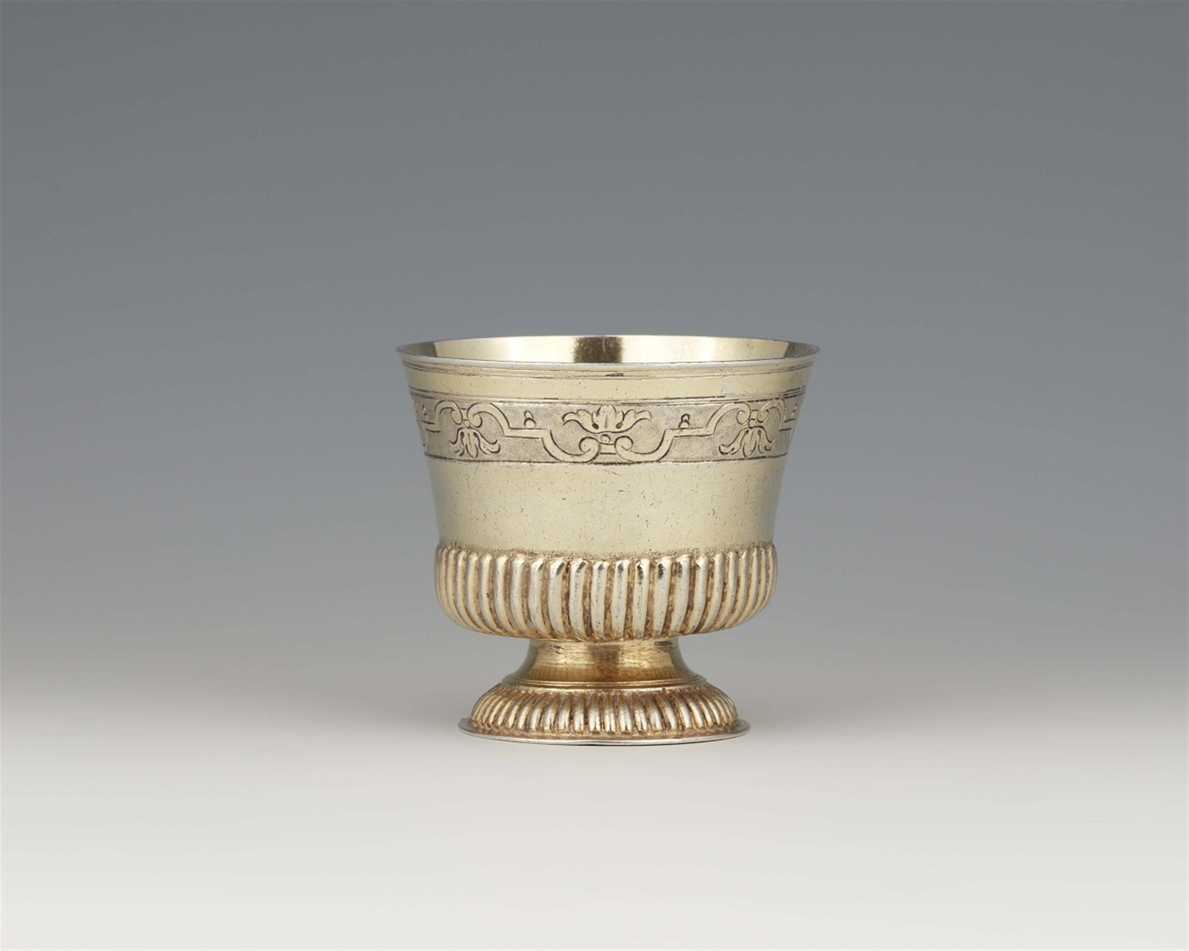 An Augsburg Régence silver gilt beaker - image-1