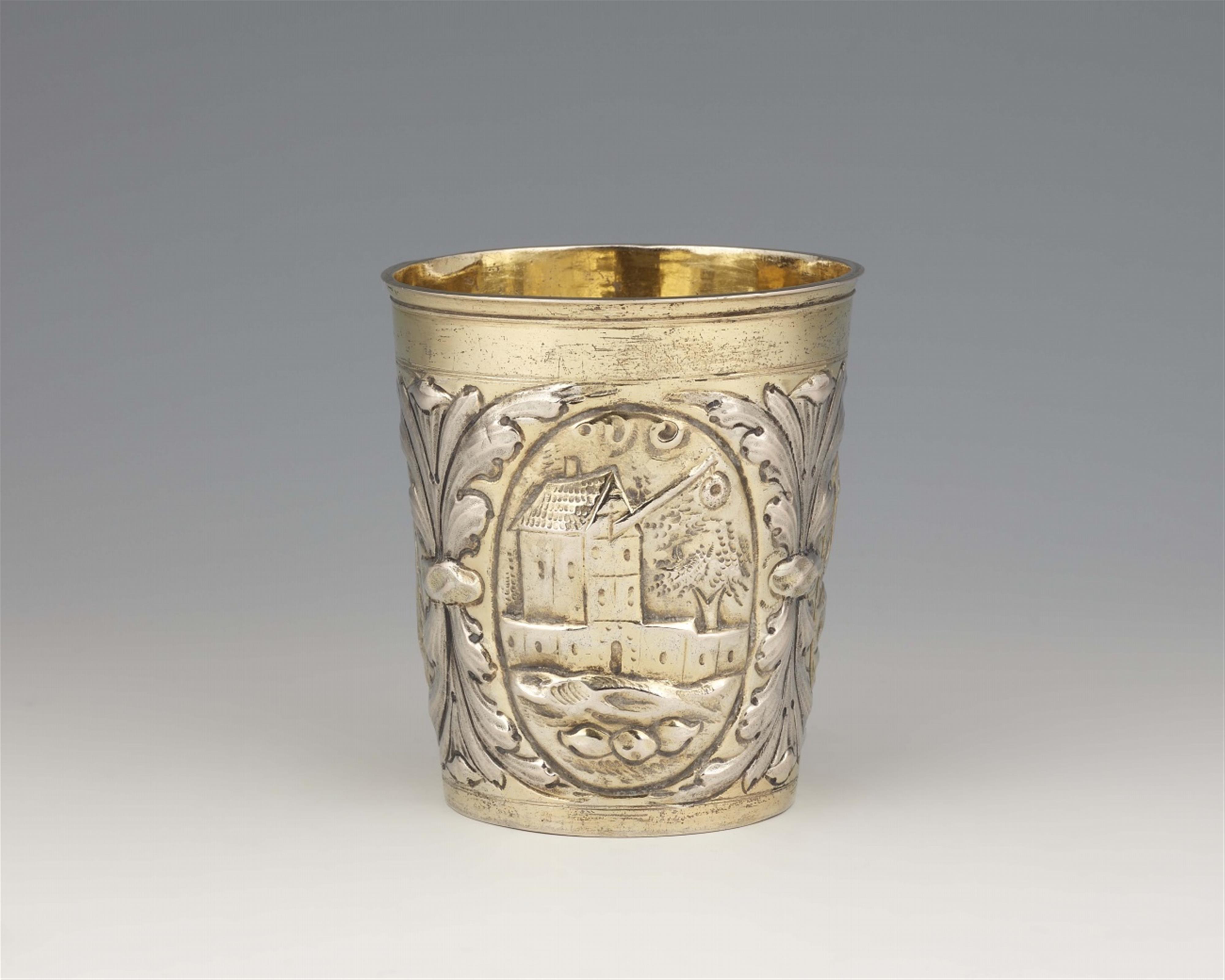 A Leipzig parcel gilt silver beaker - image-2