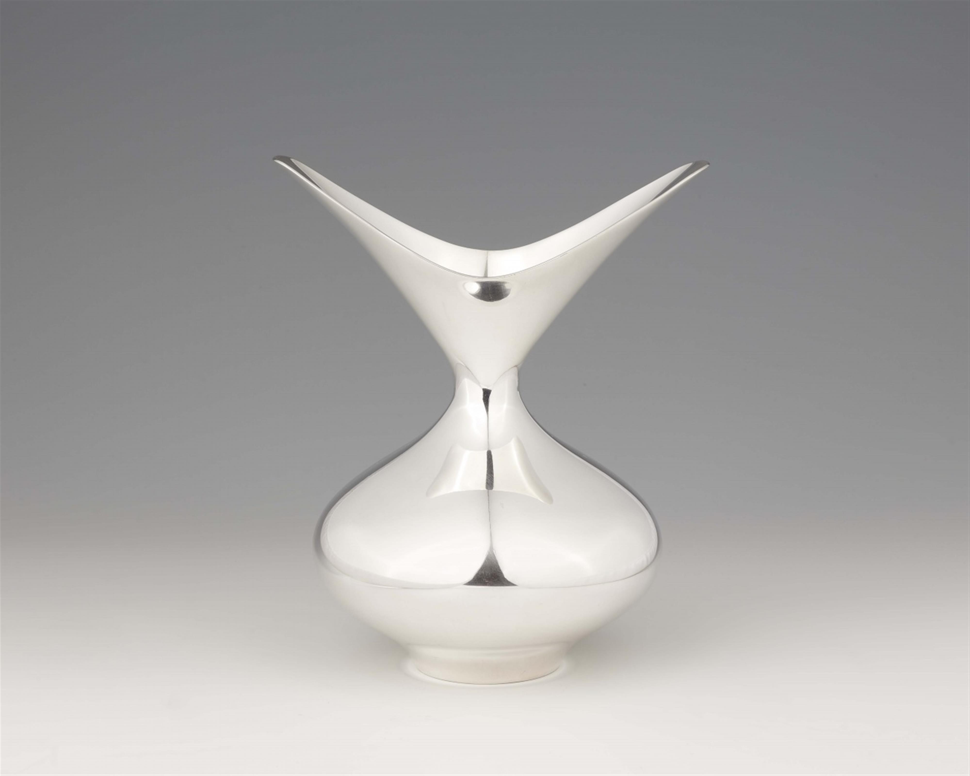 A mid-century silver vase - image-1