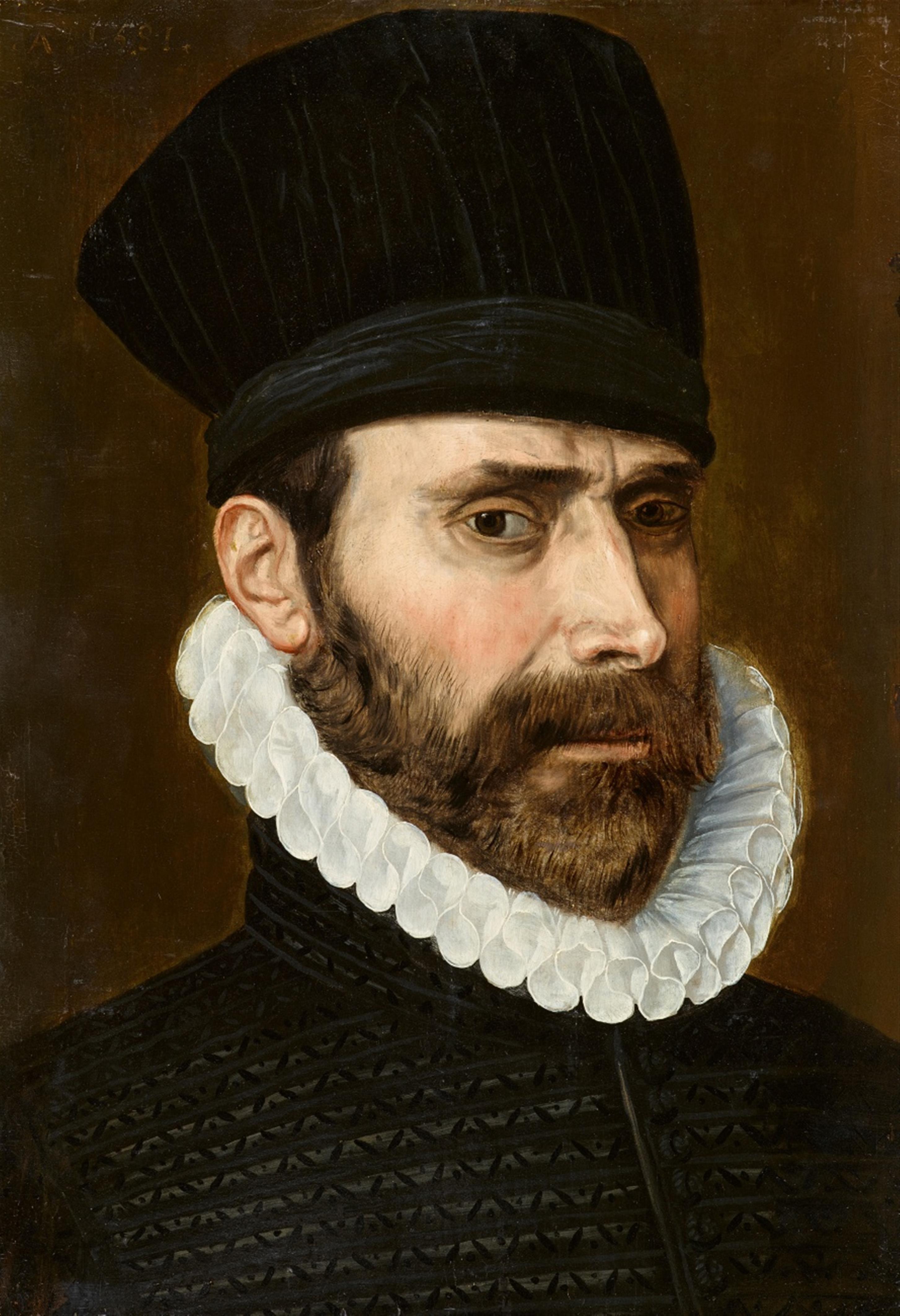 Anthonis Mor, attributed to - Portrait of a man in spanish costume - image-1