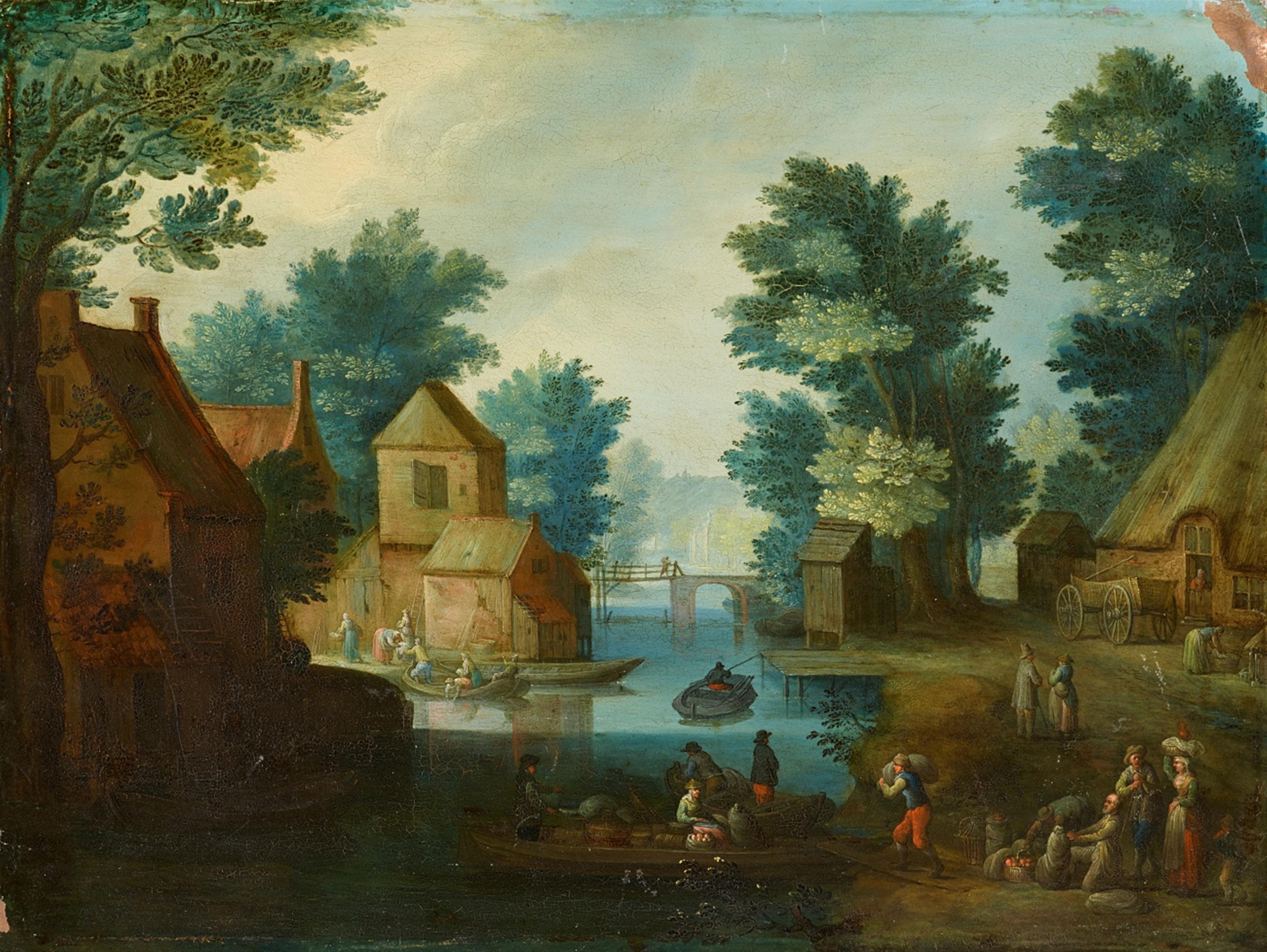 Adriaen van Stalbemt - A Village Canal - image-1