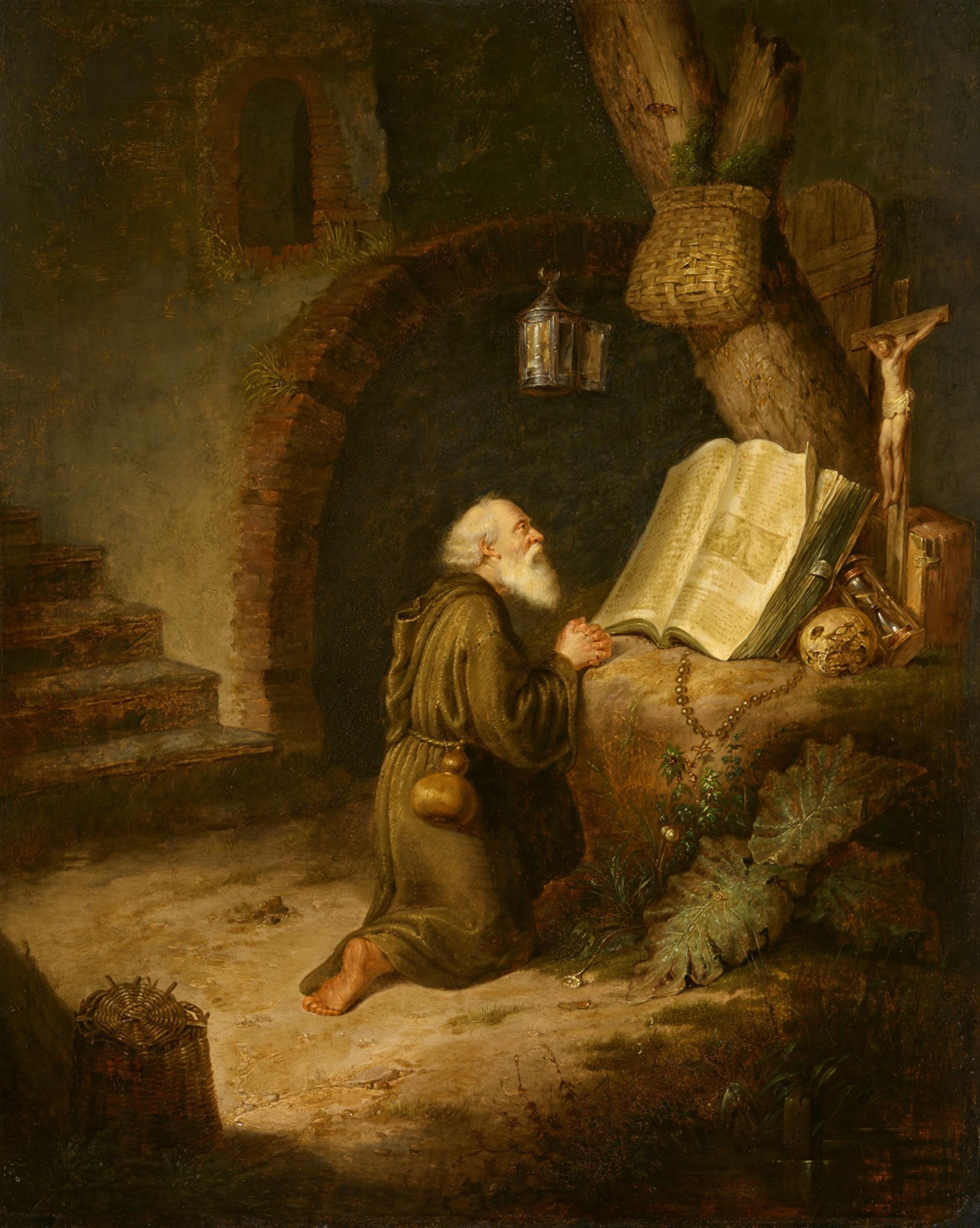 Gerrit Dou, circle of - Praying Hermit - image-1