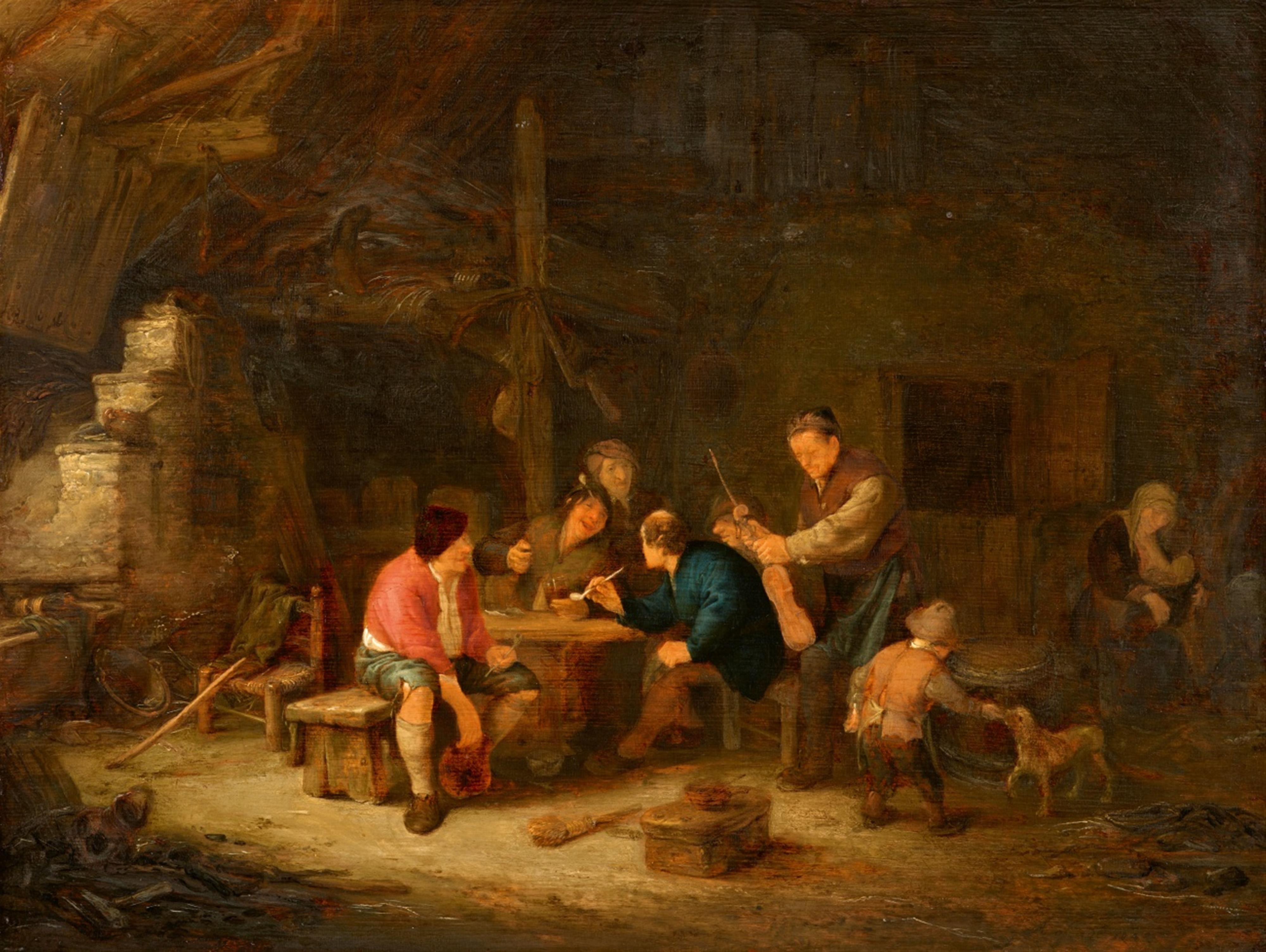 Adriaen van Ostade - A Fiddler among Peasants - image-1