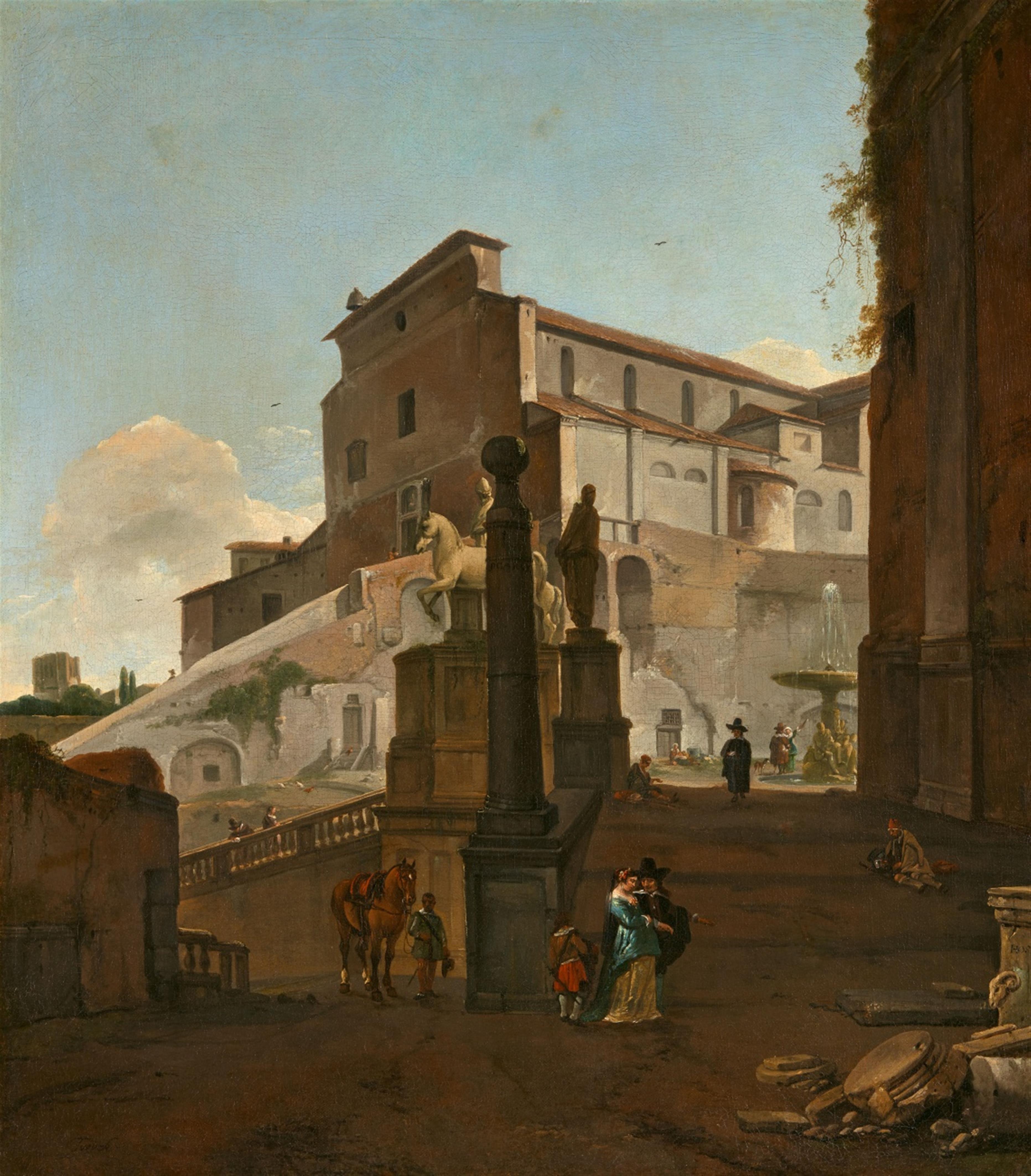 Thomas Wijck - Ansicht von Santa Maria in Aracoeli in Rom - image-1