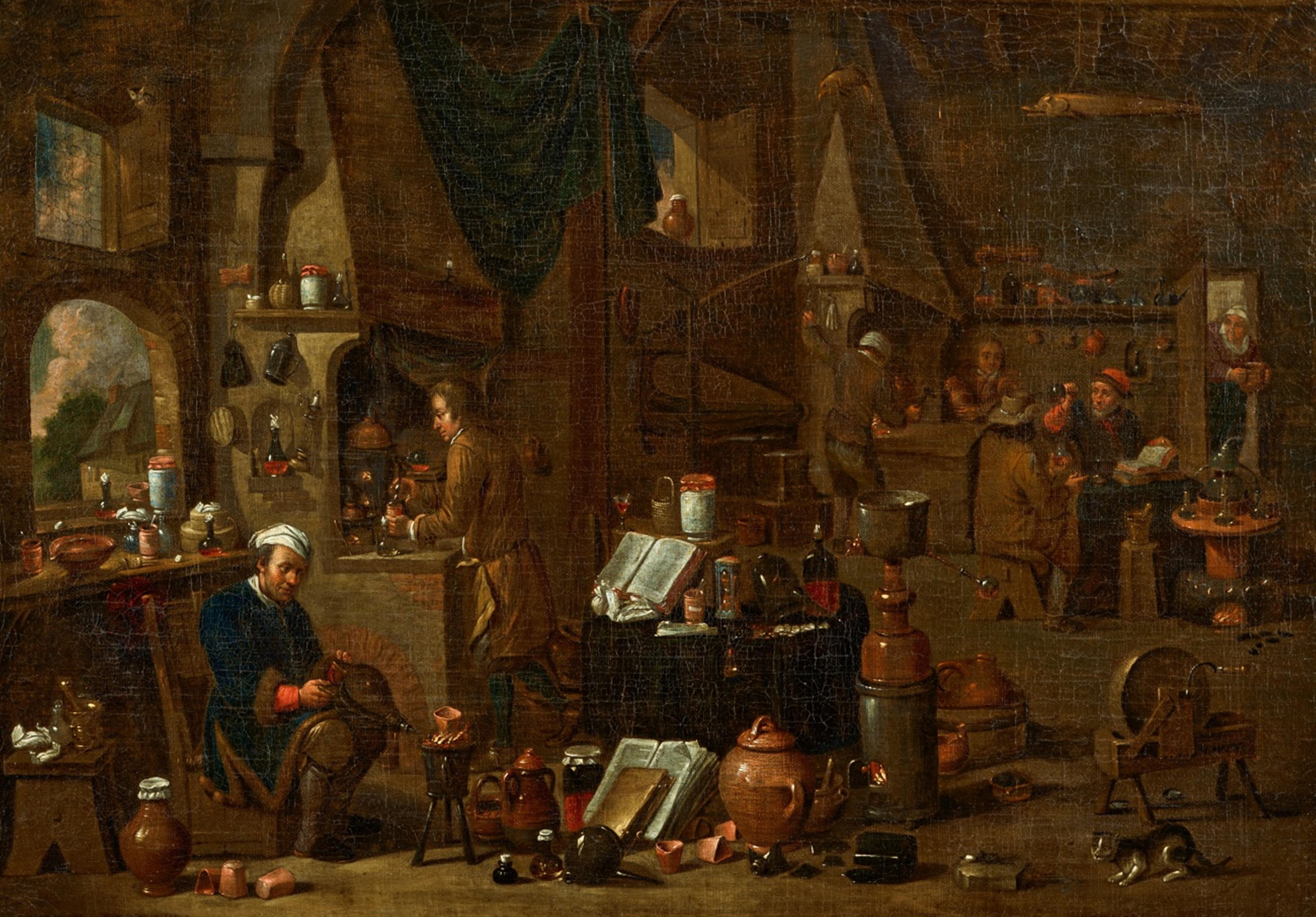 Victor Mahu - Interieur mit einem Alchemisten und seinen Mitarbeitern - image-1
