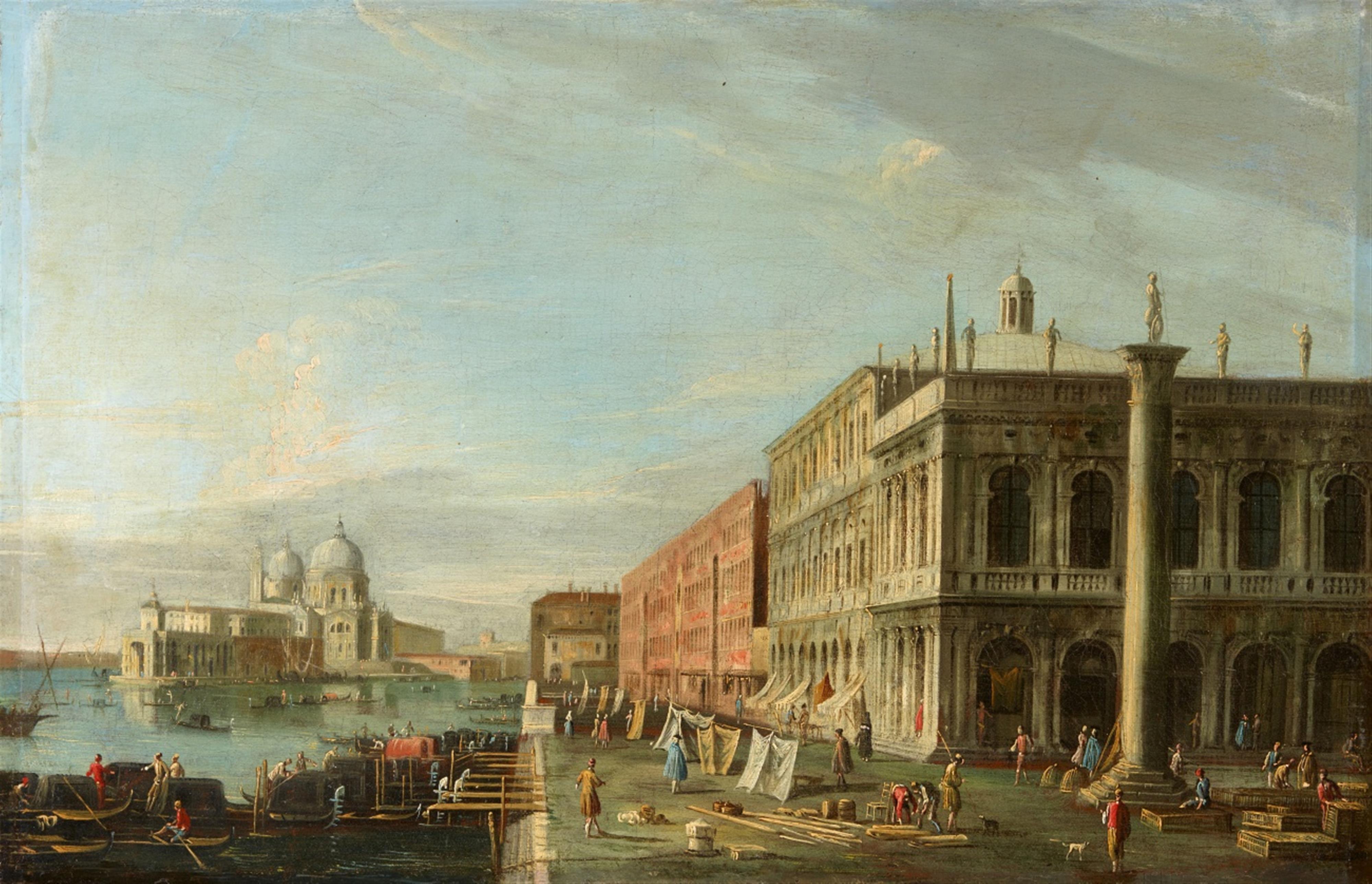 Venetian School around 1770/1790 - View of the Piazzetta on the Grand Canal and Santa Maria della Salute - image-1