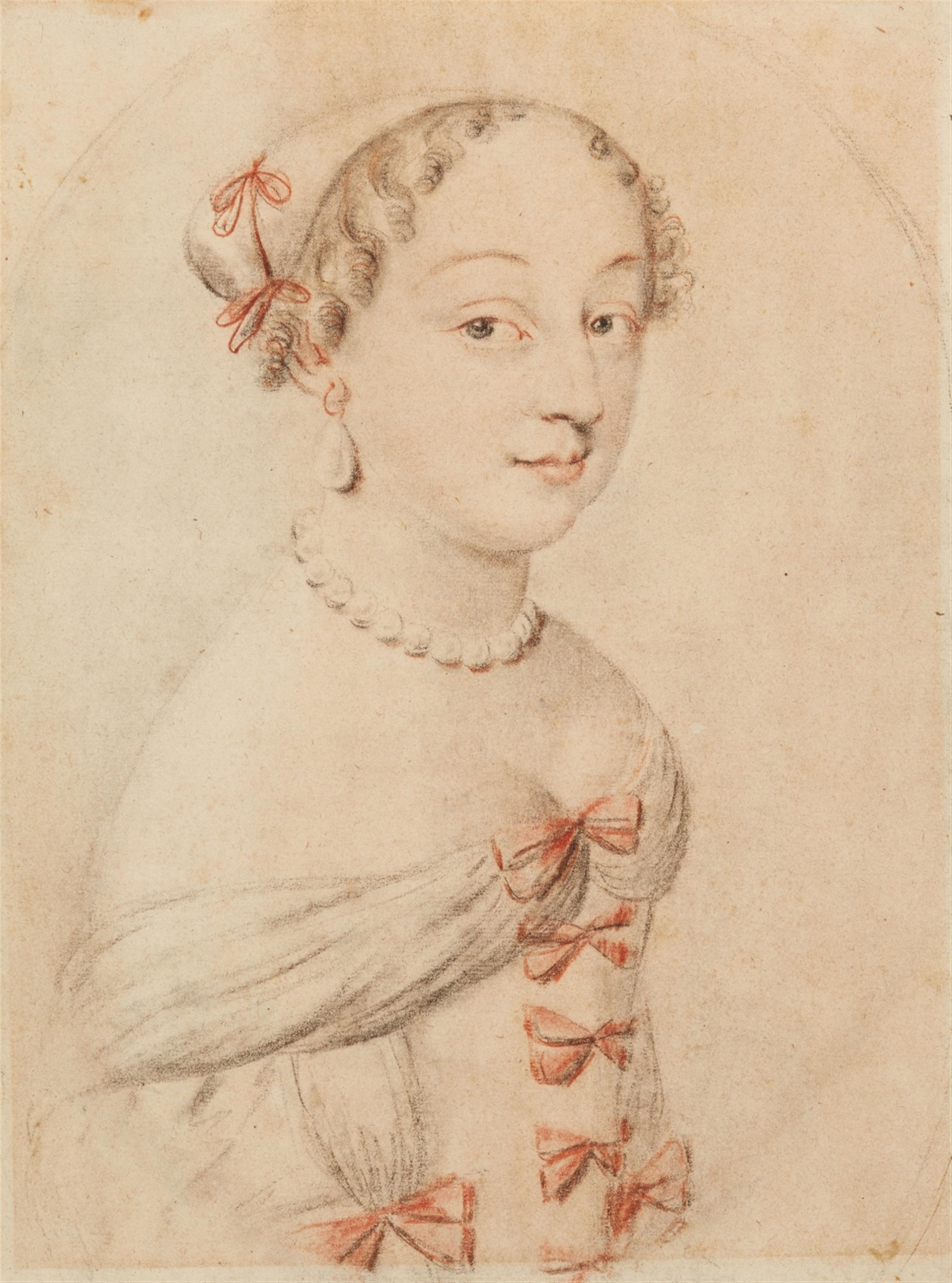 Niederländischer Meister um 1680 - Bildnis einer Dame mit Perlenschmuck - image-1