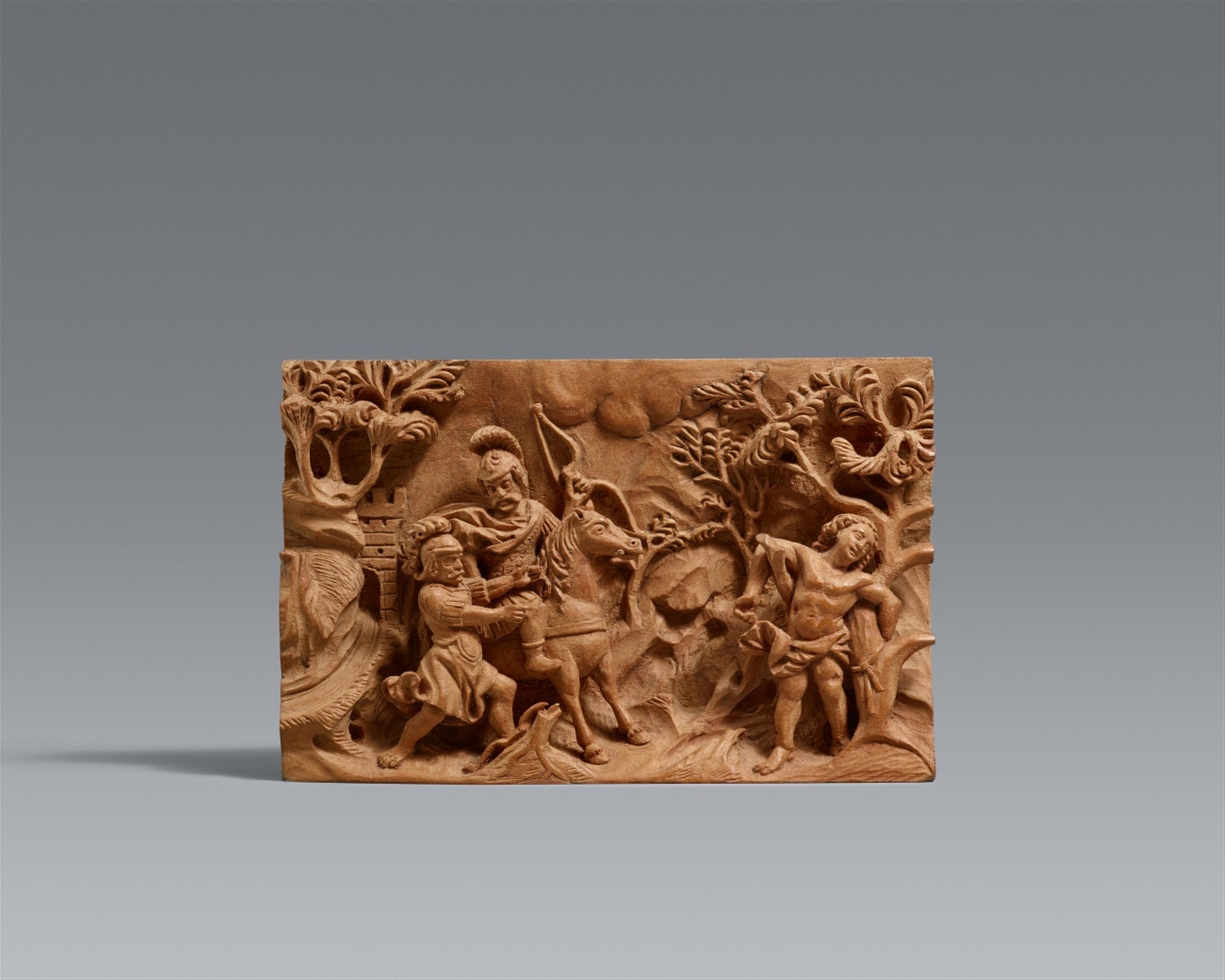South German Early 18th century - An early 18th century South German carved boxwood relief with the Martyrdom of Saint Sebastian - image-1