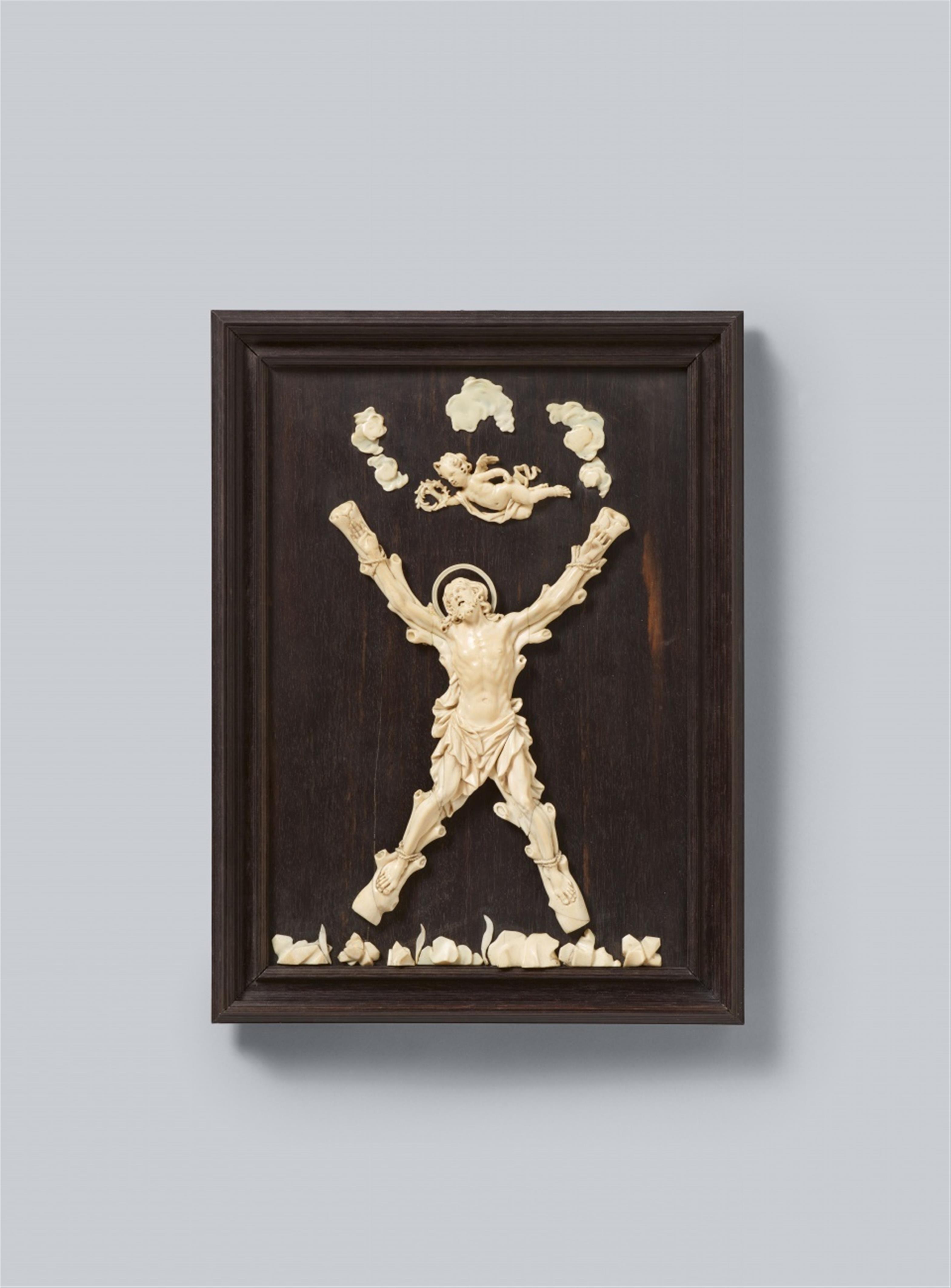 Ignaz Hillebrand - A carved ivory relief with the martyrdom of Saint Andrew by Ignaz Hillebrand - image-1