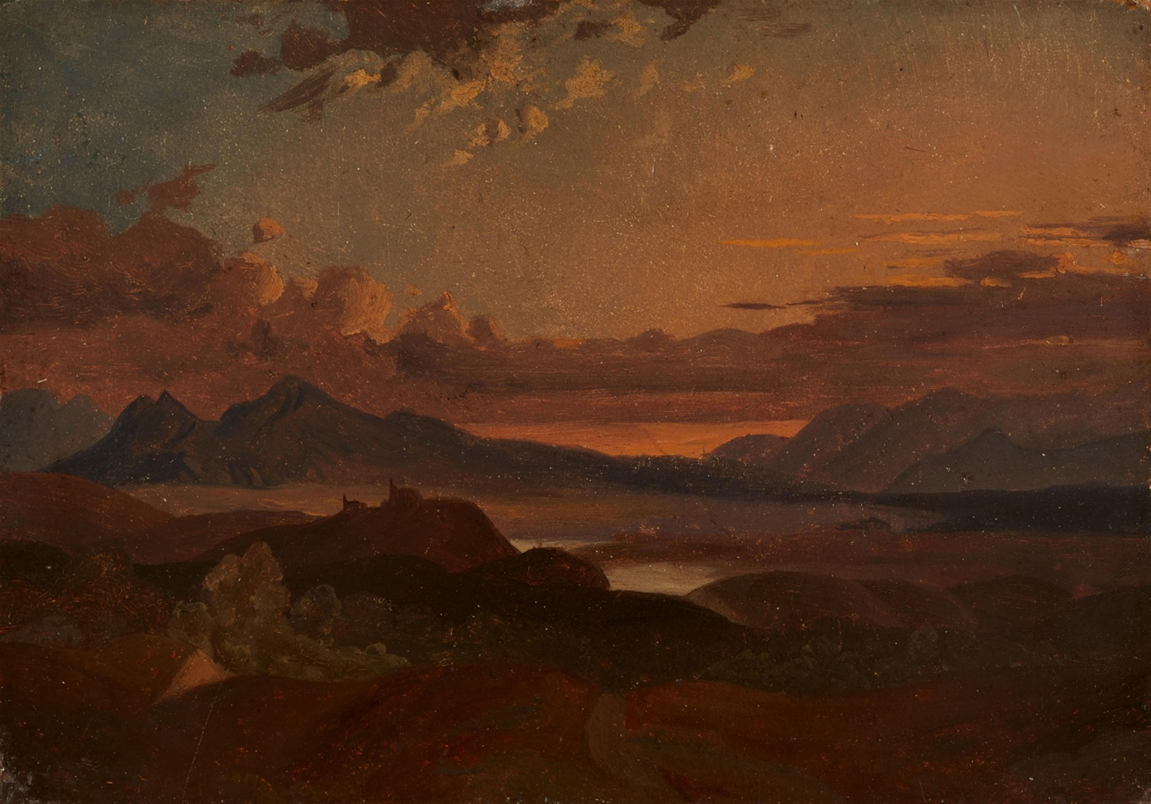 Carl Rottmann - Alpine Landscape in Evening Light - image-1