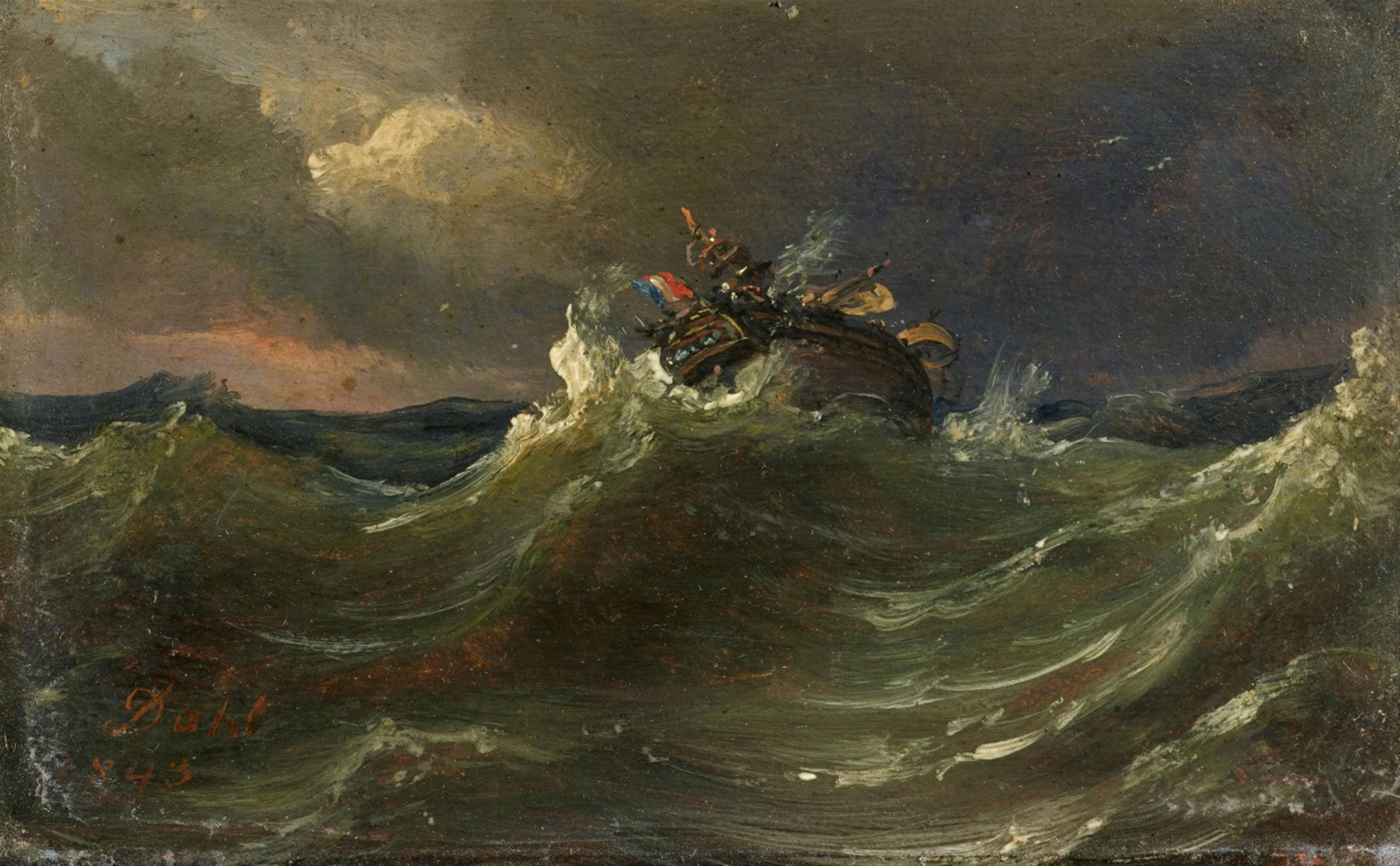 Johan Christian Clausen Dahl - Storm at Sea - image-1