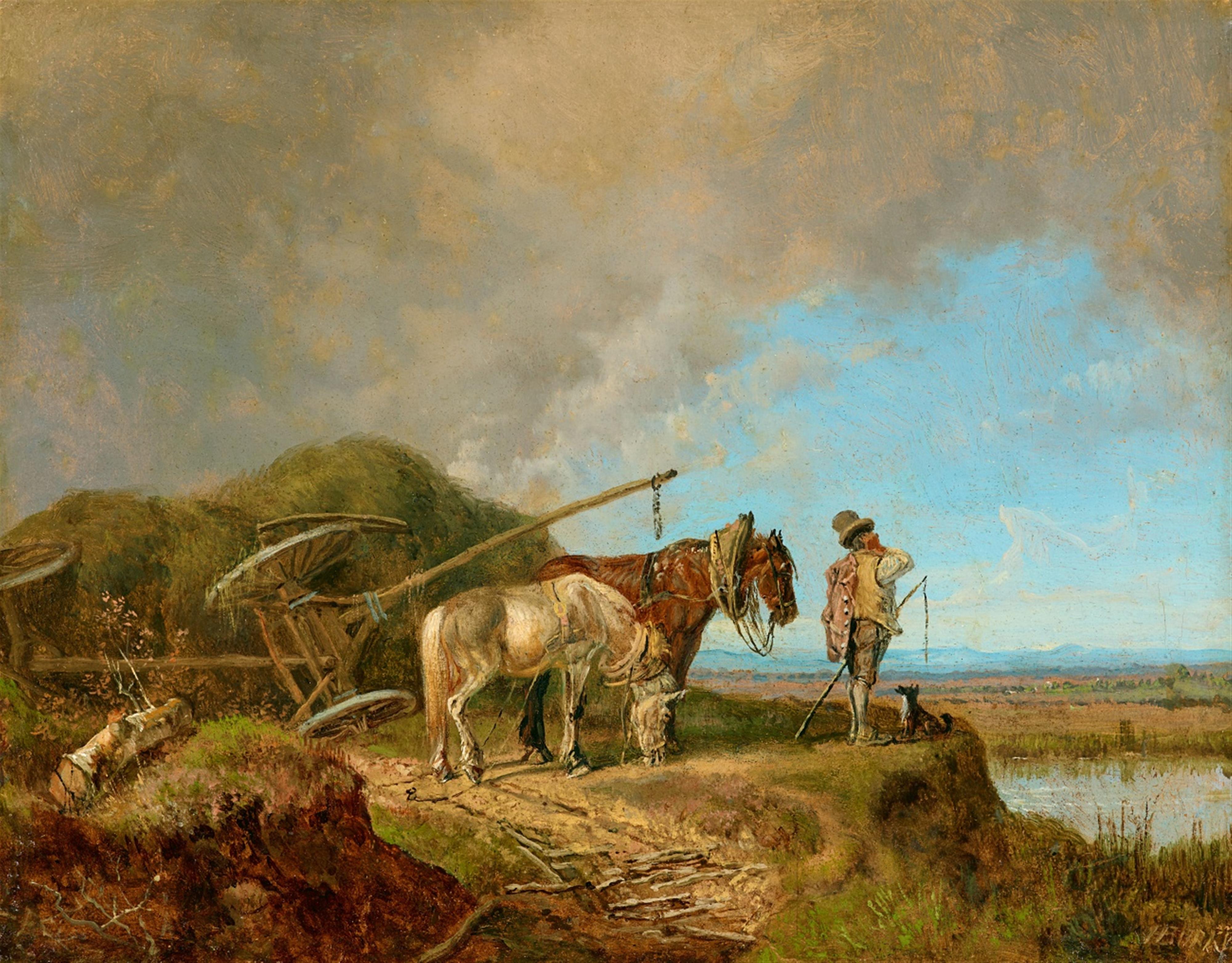 Heinrich Bürkel - The Upturned Hay Wagon - image-1